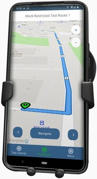 begin test route guidance