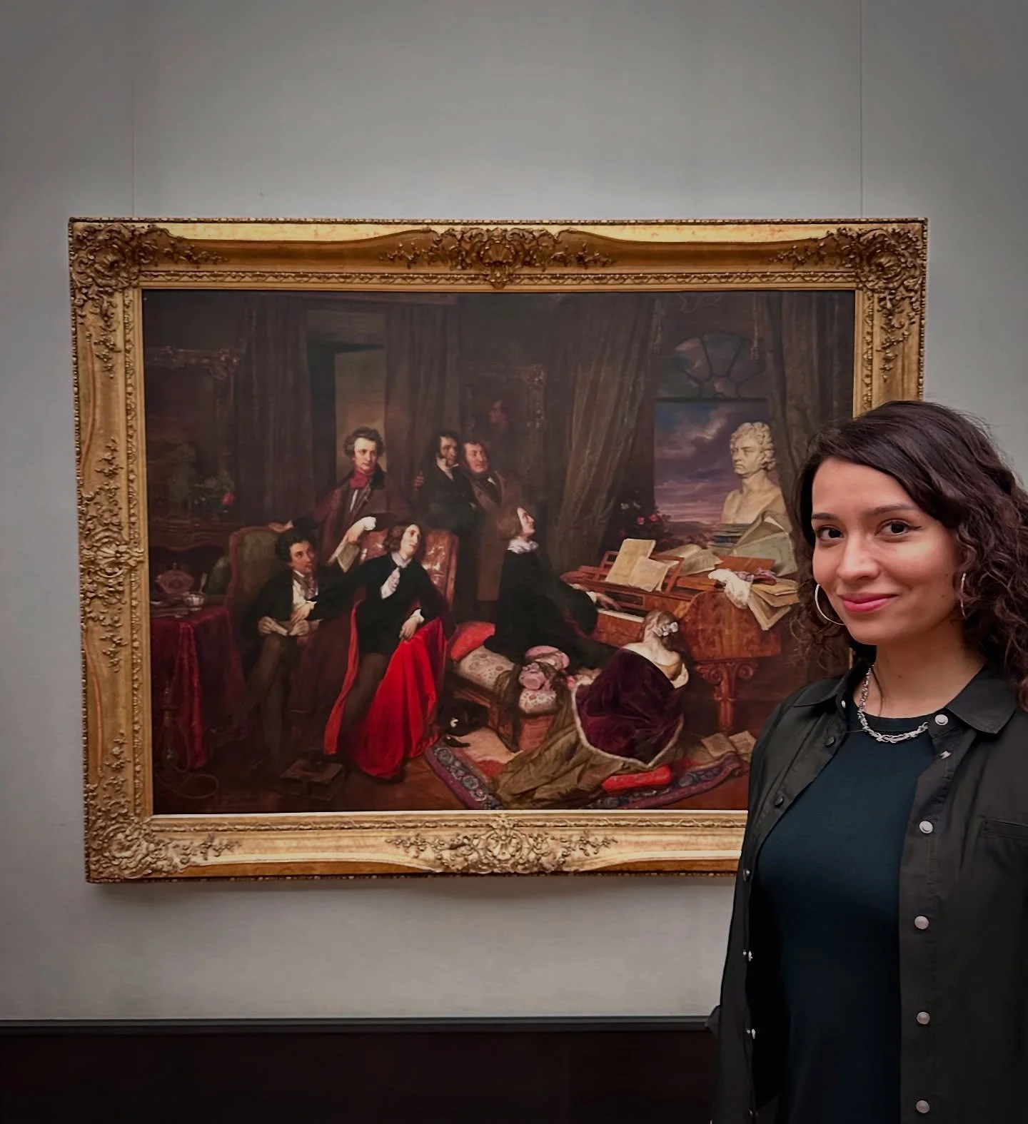 In this room, music reigns above all arts ✨

Check out Josef Danhauser&rsquo;s Liszt at the Piano (1840), one of my favorite paintings: Franz Liszt at the piano, surrounded by the great figures of Romanticism: George Sand, reclining in a chair; Victo