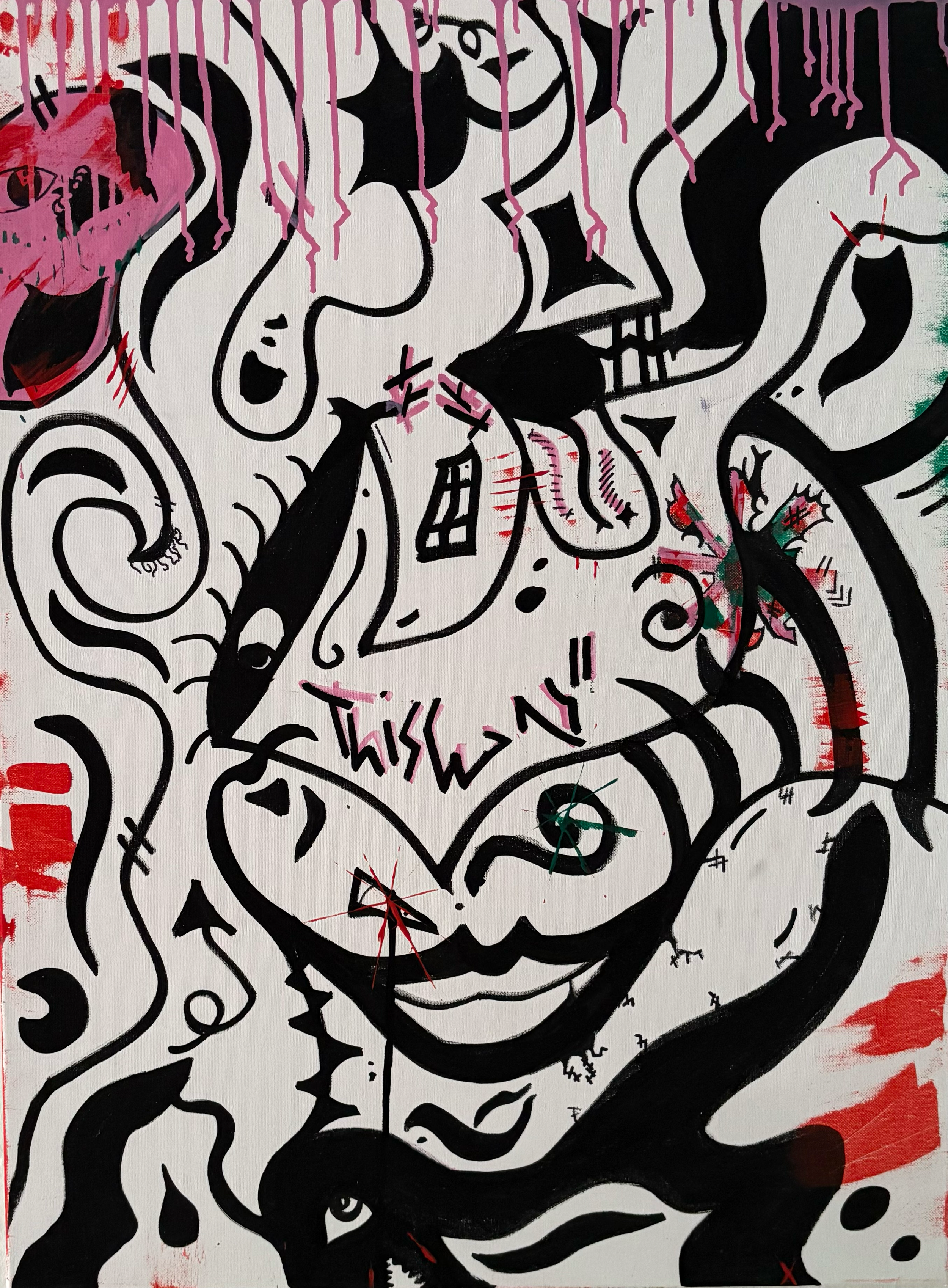 CANVAS "THIS WAY" 60cm x 80cm ORIGINAL