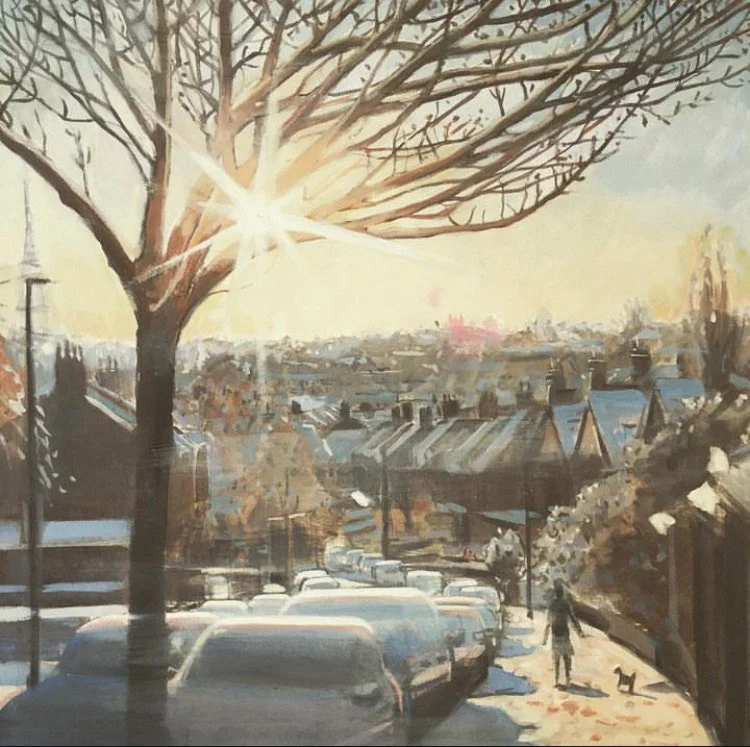 Snow London, 40 x 40cm, Oil on Canvas SOLD