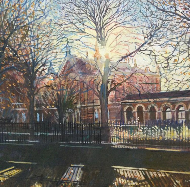 Dulwich College Autumn, 40 x 40cm, Oil on Canvas SOLD