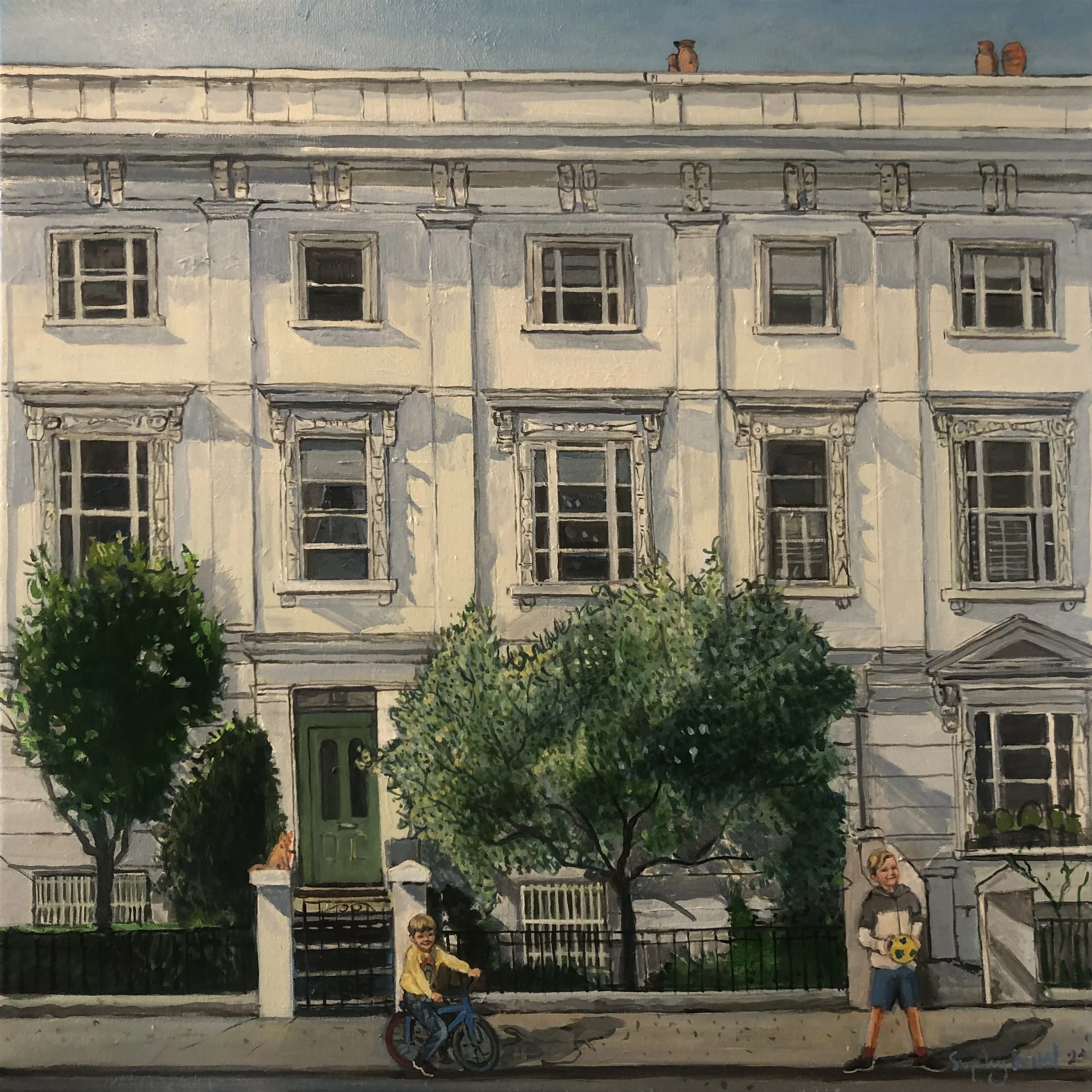 Grafton Square 40 x 40cm oil on canvas