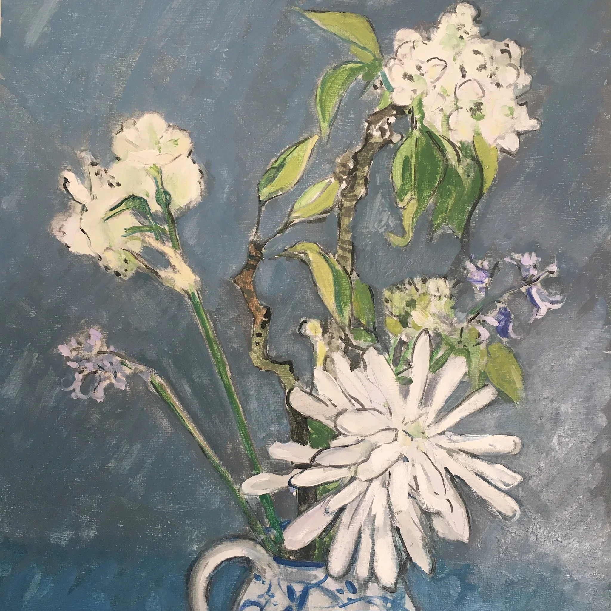 Spring Flowers 30 x 30cm oil on canvas