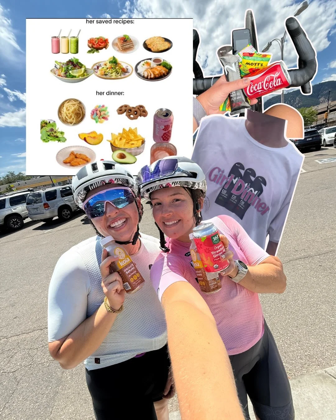 eat your dinner folks!

staying silly &amp; keeping it fast 🚀💃

💖🤠🪩💅🤩

goalzzz

in honor of trying

on a real note i&rsquo;ve been really working on sending it over doubting myself!!

pleased to drink my @cocacola and ride my bike for 5 hours
