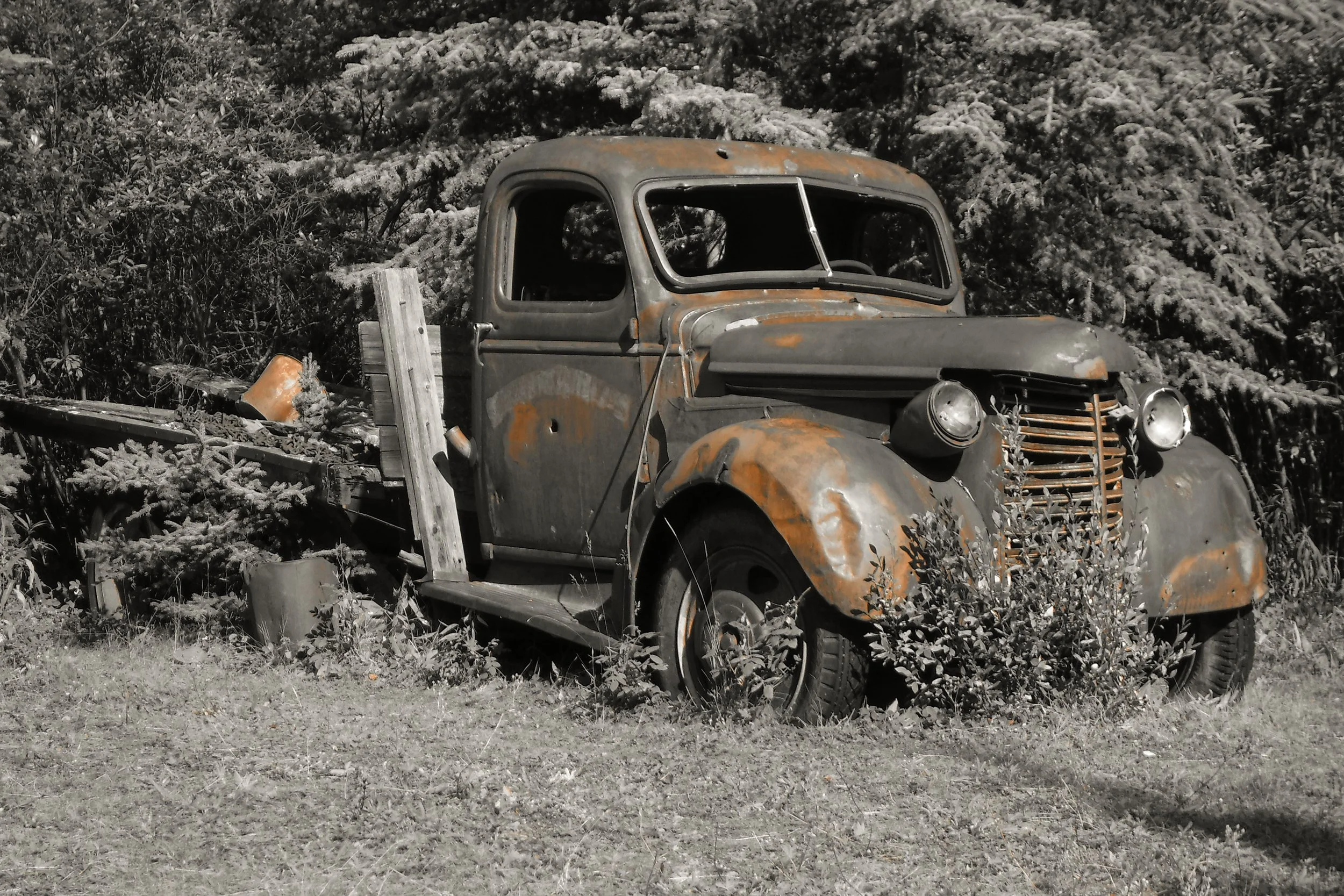 Yukon River Adventure: Abandoned Truck Print