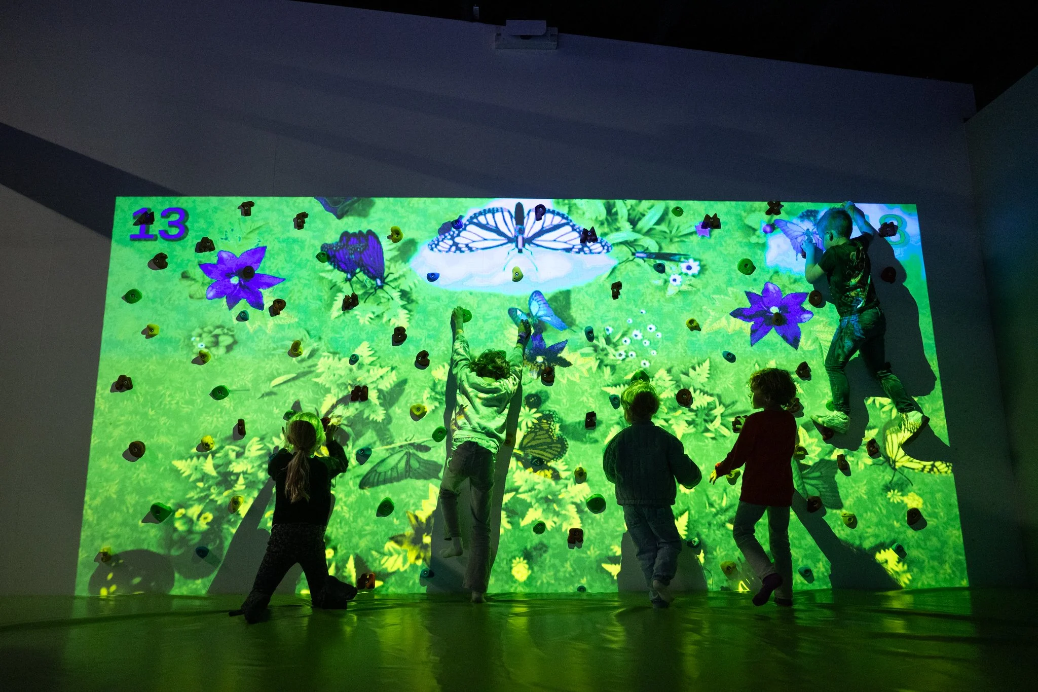 Interactive climbing wall