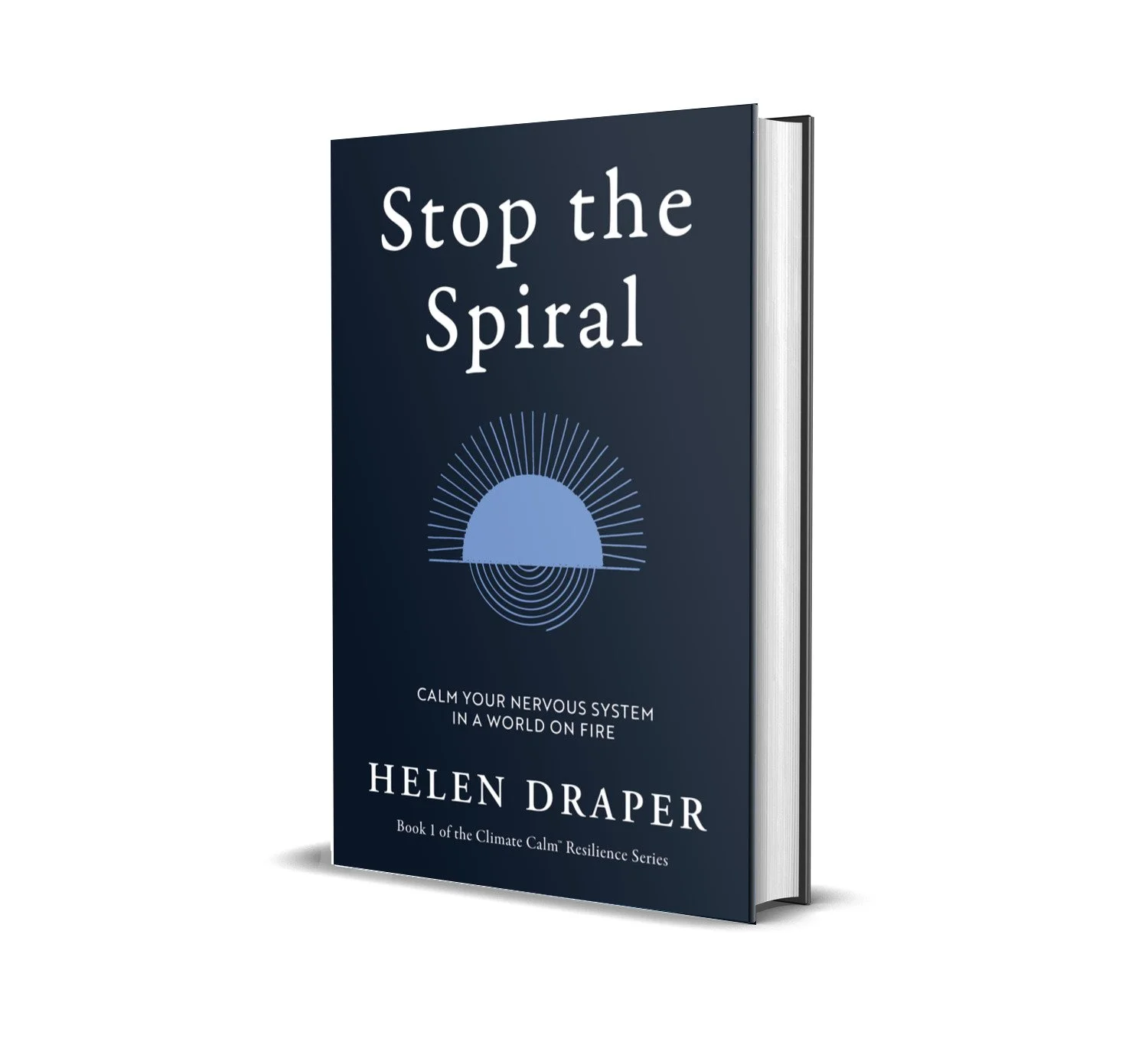 Image of the cover of Book 1: Stop the Spiral with blonde female sitting on a rocky beach on the cover