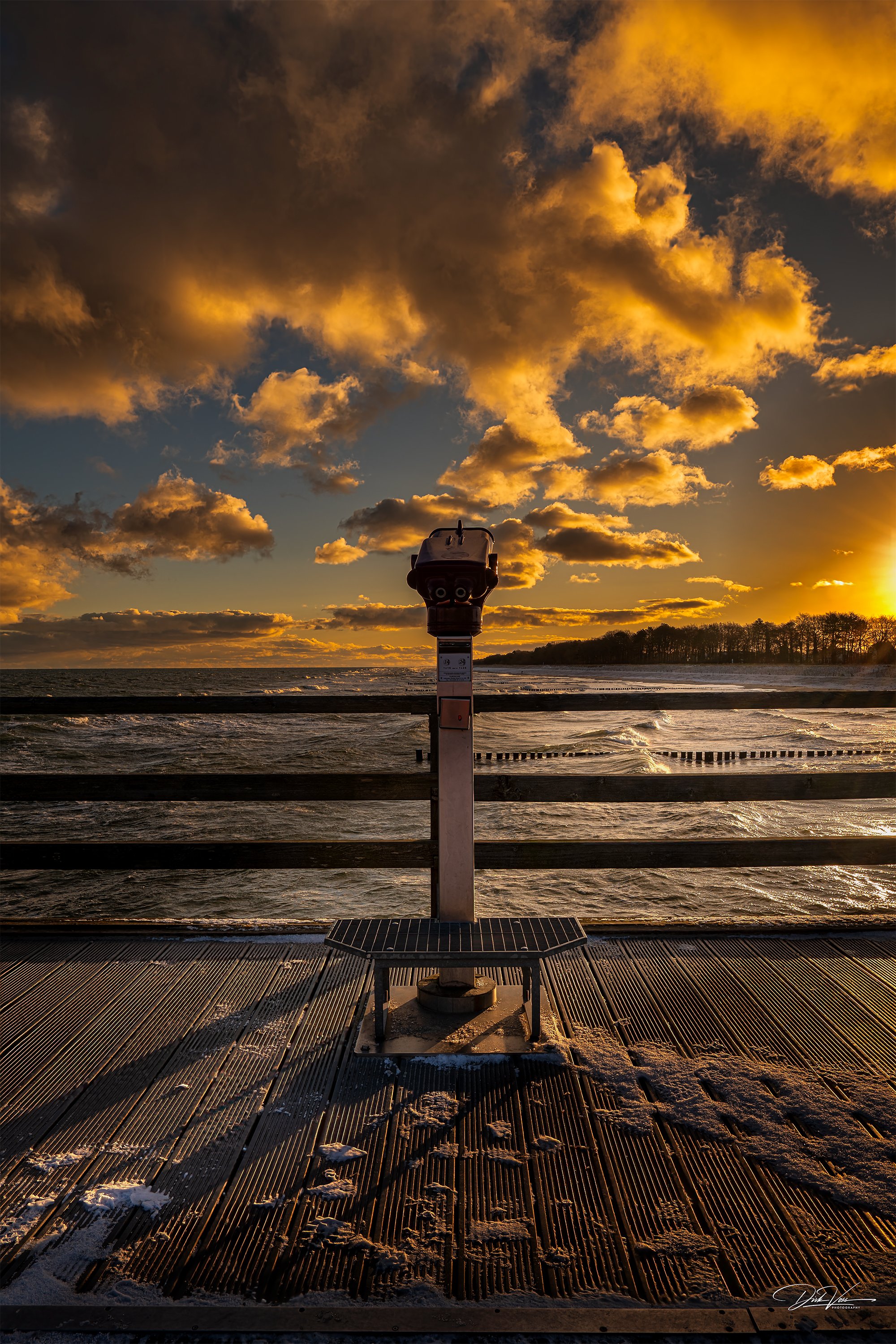 Ein Blick von der Seebrücke in Zingst