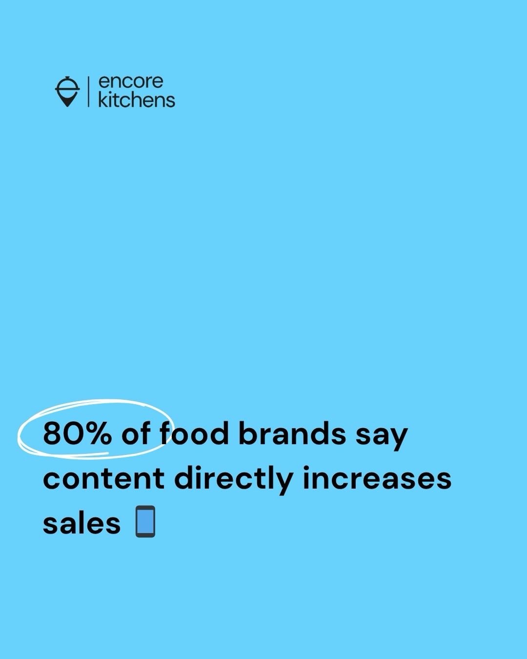 Content isn&rsquo;t marketing anymore, it&rsquo;s infrastructure 📱

80% of food brands say content directly drives sales, making production spaces just as important as kitchens.

If you&rsquo;re not creating, you&rsquo;re not competing.

#encorekitc