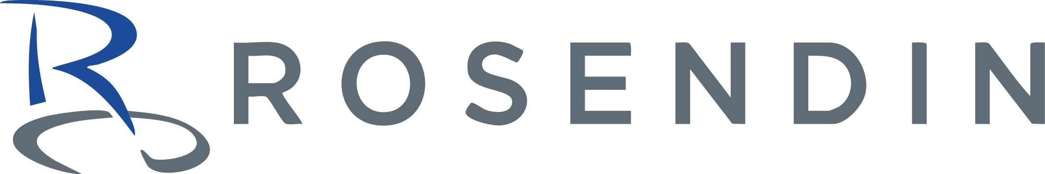 Rosedin logo with a blue and black stylized rose and the company name in gray letters.