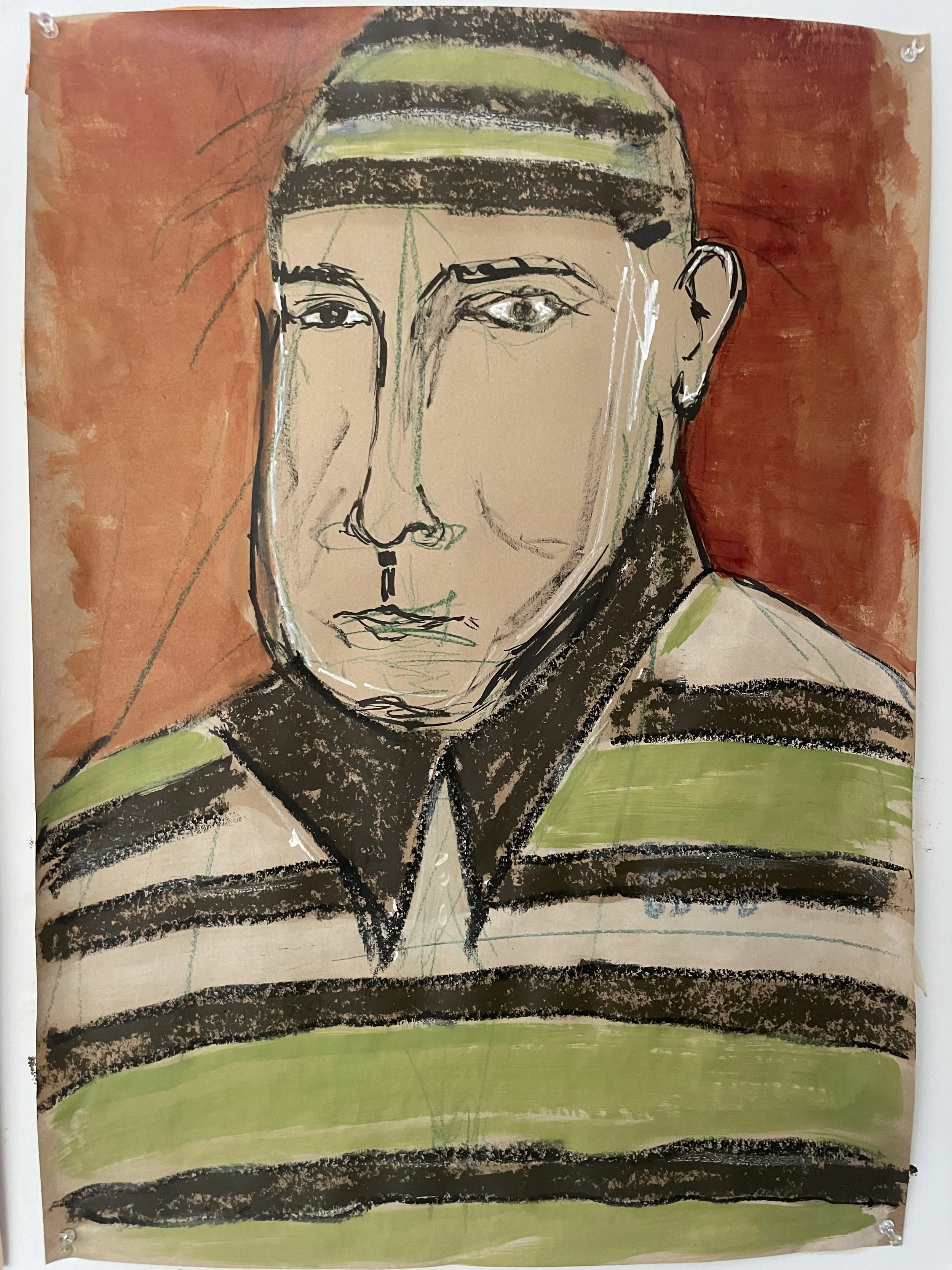 Prisonnier, 28" x 26", 2024