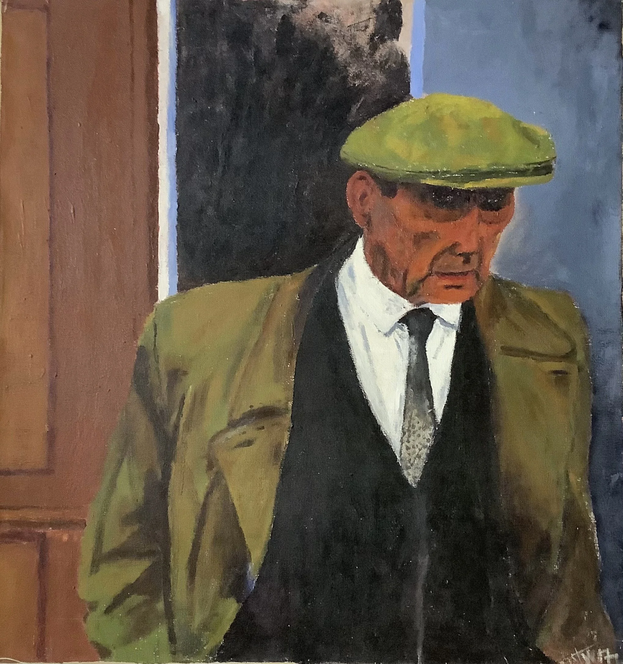 L'Irlandais, acrylique, 26" x 27,5", Montréal 1977