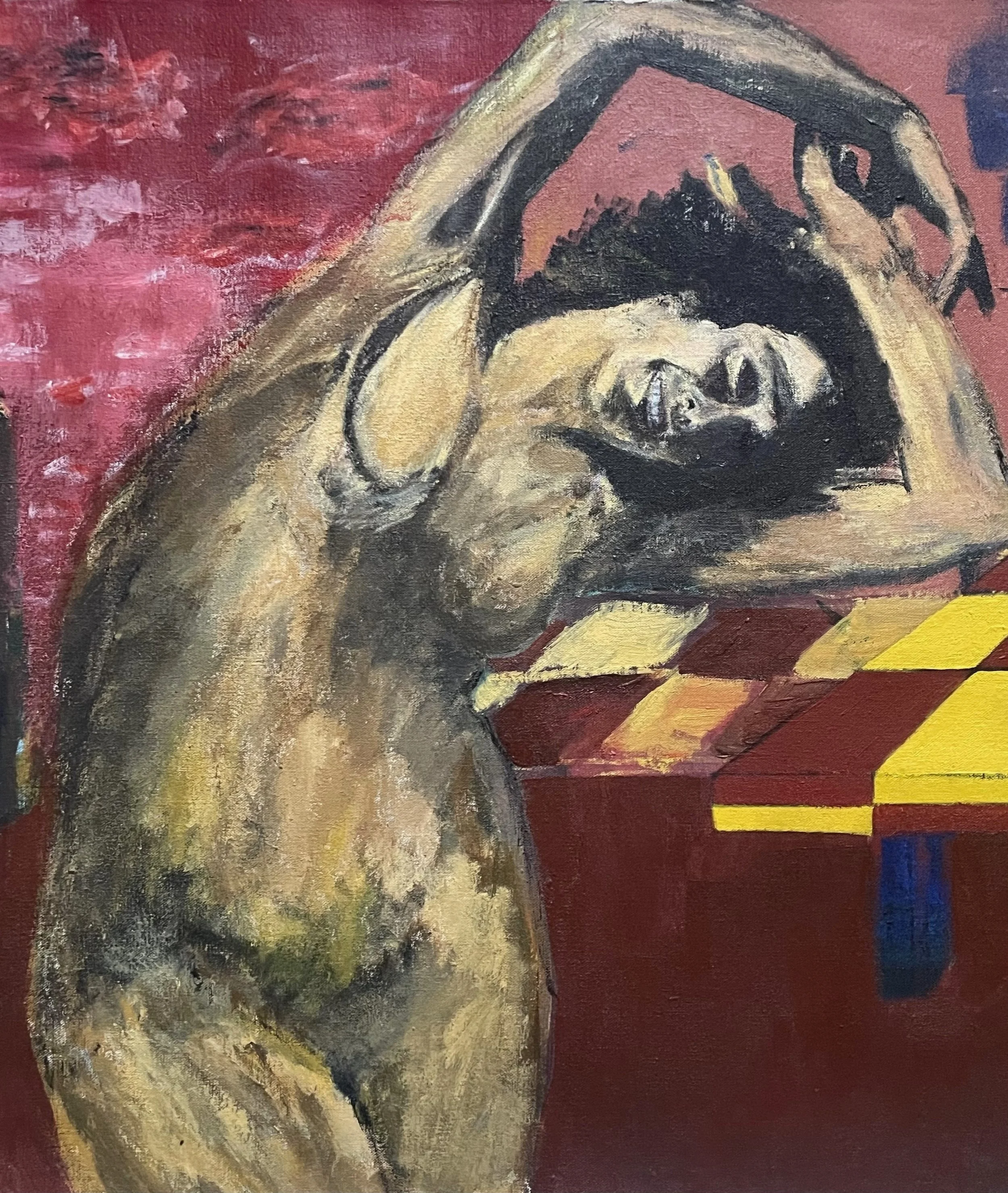 Ébauche le rêve, acrylique, 23" x 43,5" ,  Iqaluit 1977