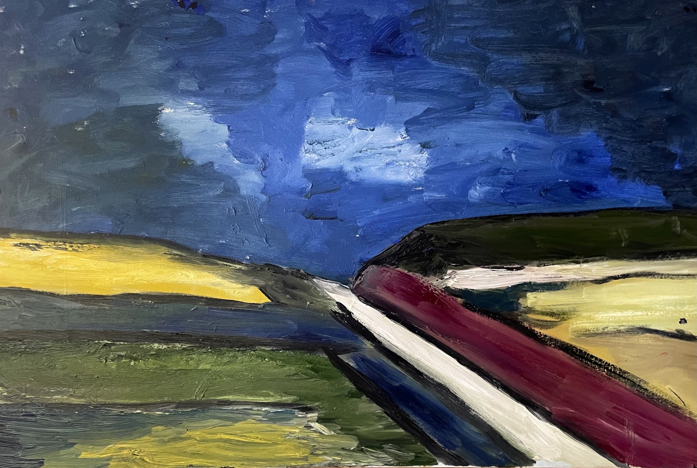 Après la pluie, Huile, 24" X 36" , Montréal 1986