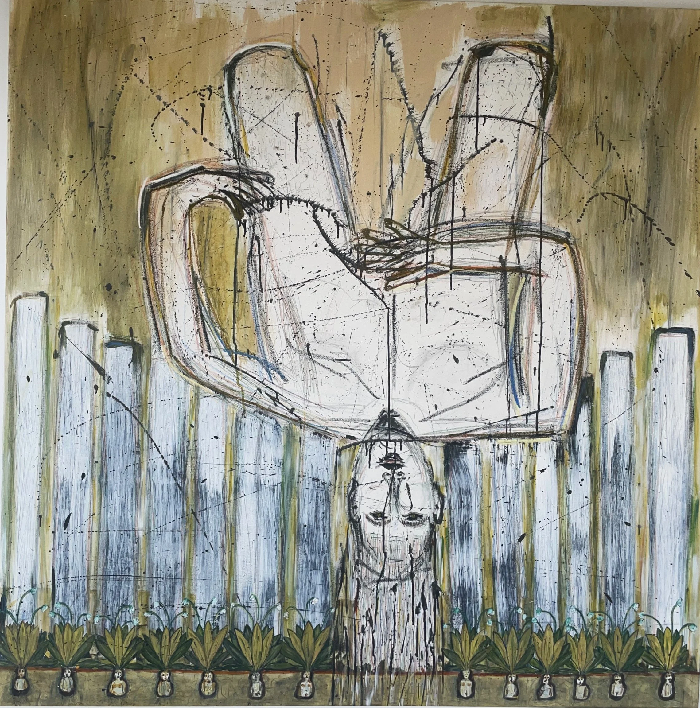 La chute #2, 60" x 60" ,  2024  