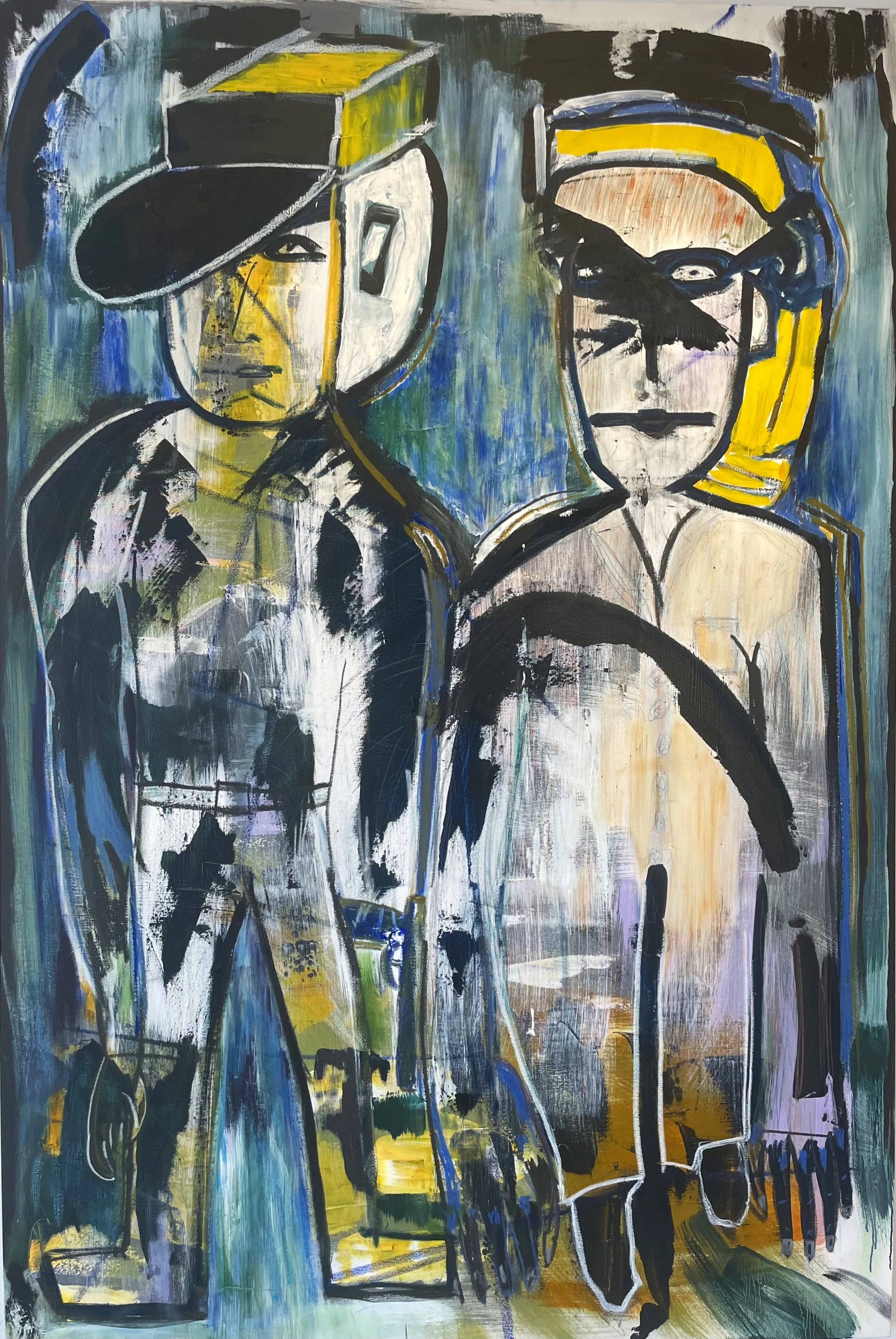 Cops and robbers, 48" x 72" , 2024