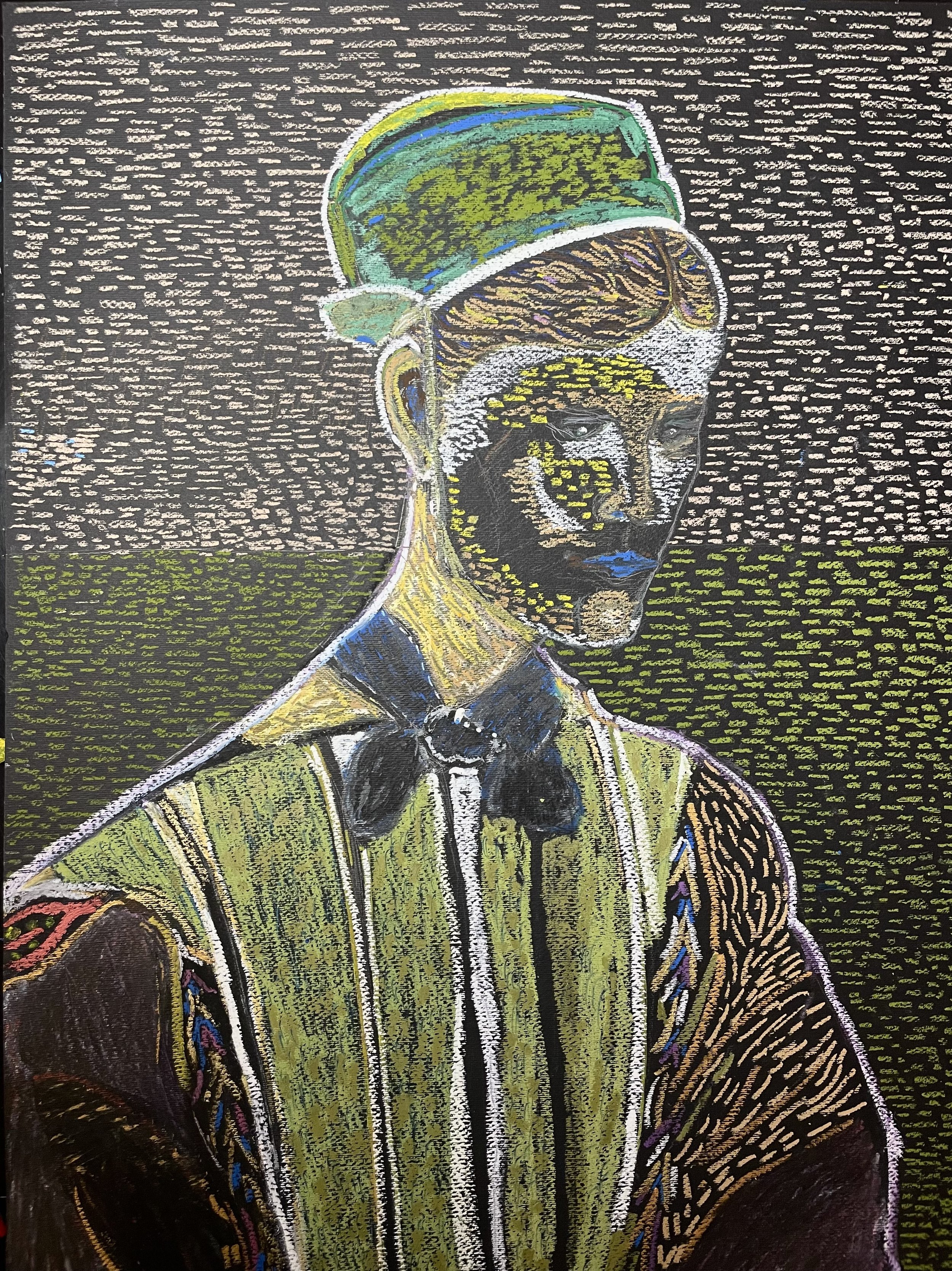 Bretonne ( Yamamoto Kanae ), pastels gras sur papier, 20" x 27" , 2024