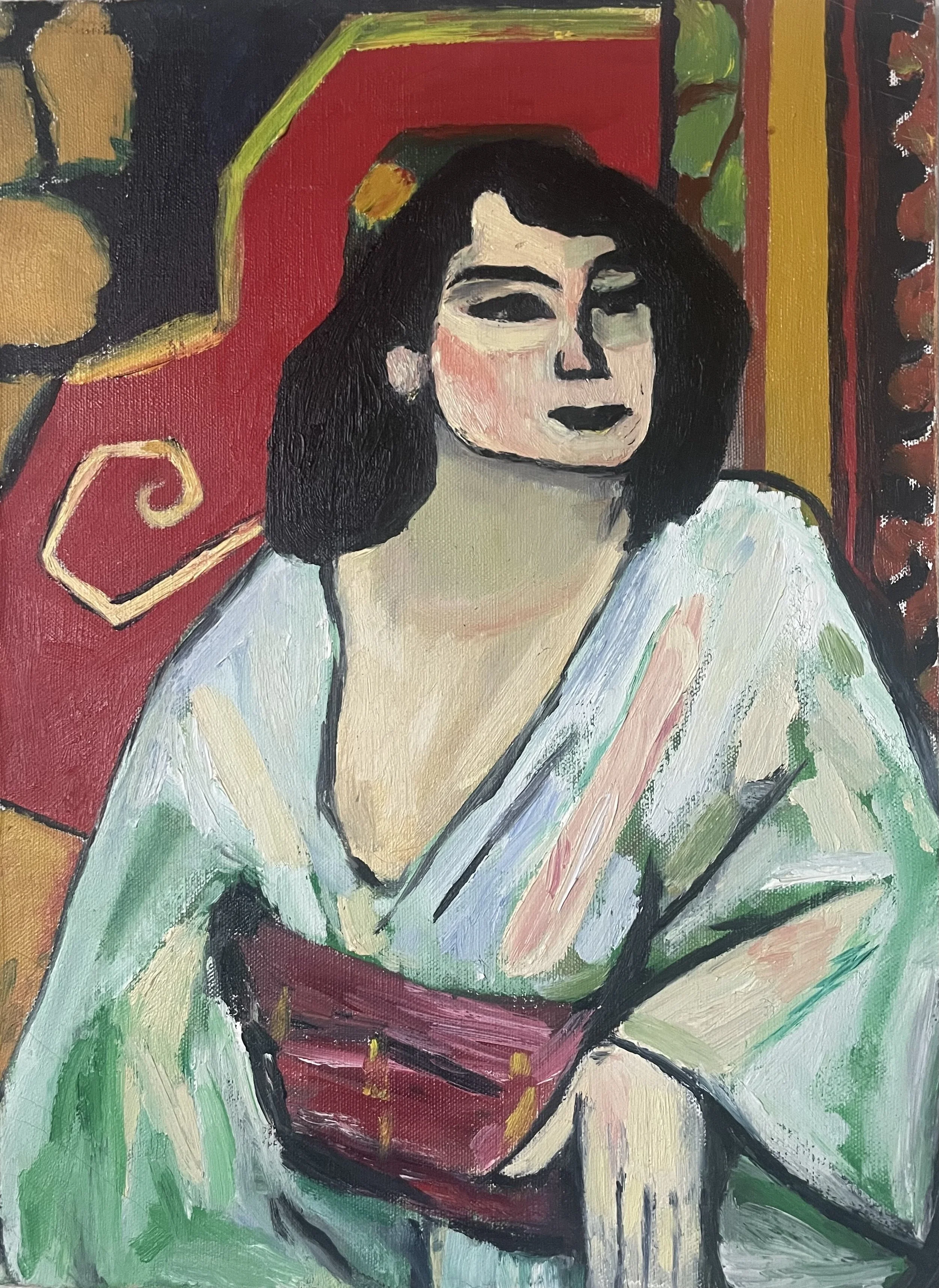 L'Algérienne (Matisse),  Huile, 11" X 15" 