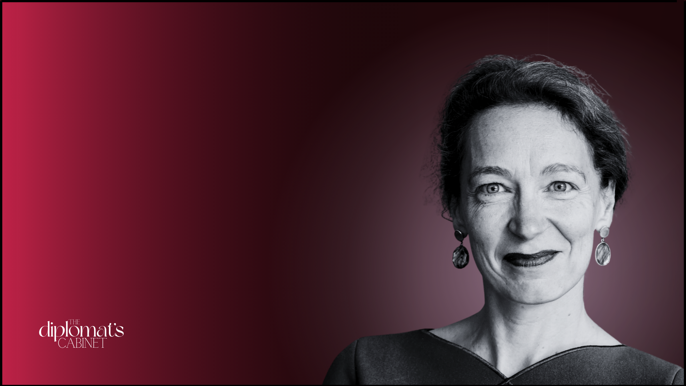 Promotional graphic for a podcast episode titled 'How can AI serve everyone, not just the few?' featuring Julia Stamm. Features a black and white photo of Julia Stamm with a dark gradient background and icons for Apple Podcasts and Spotify.