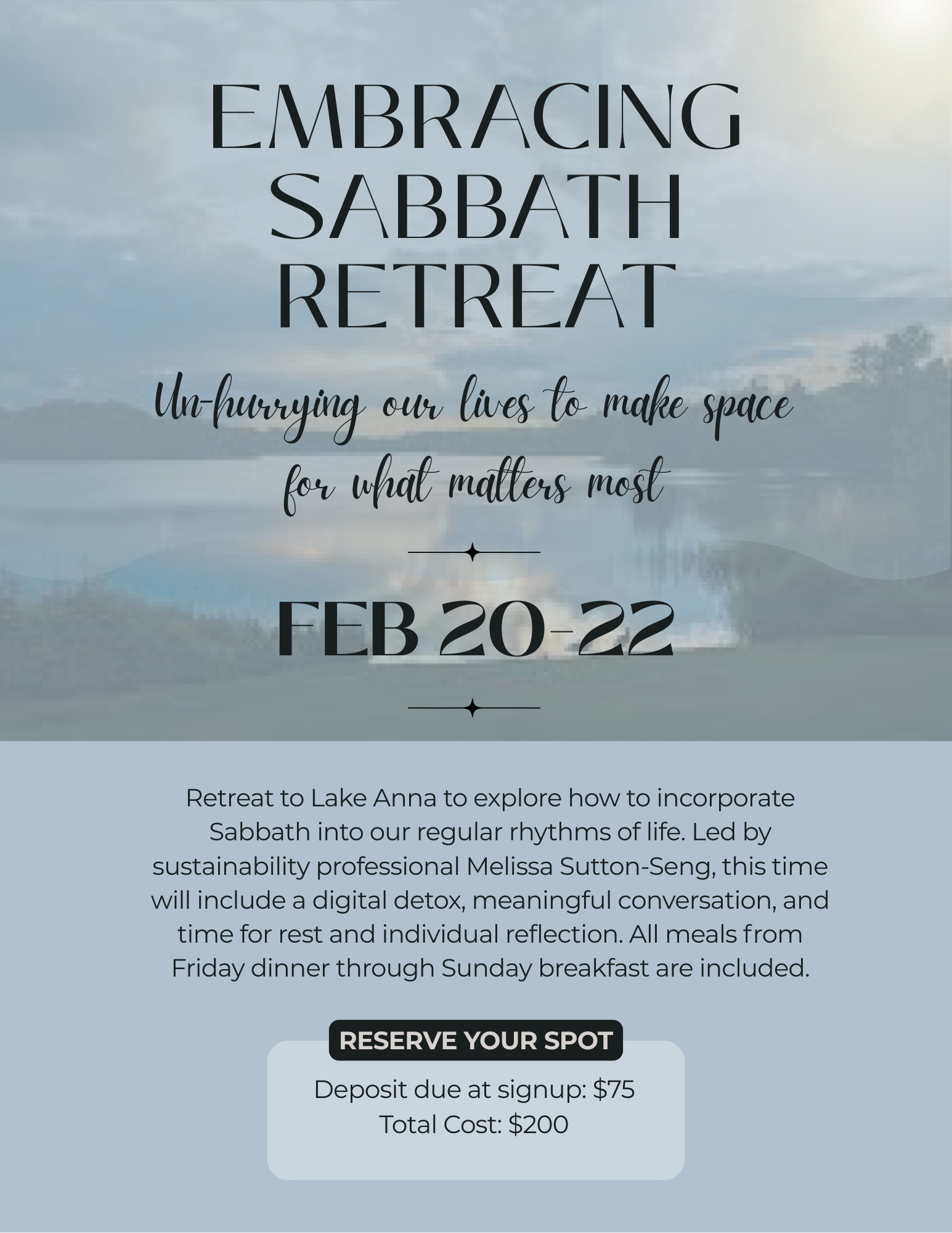 Embracing Sabbath Retreat