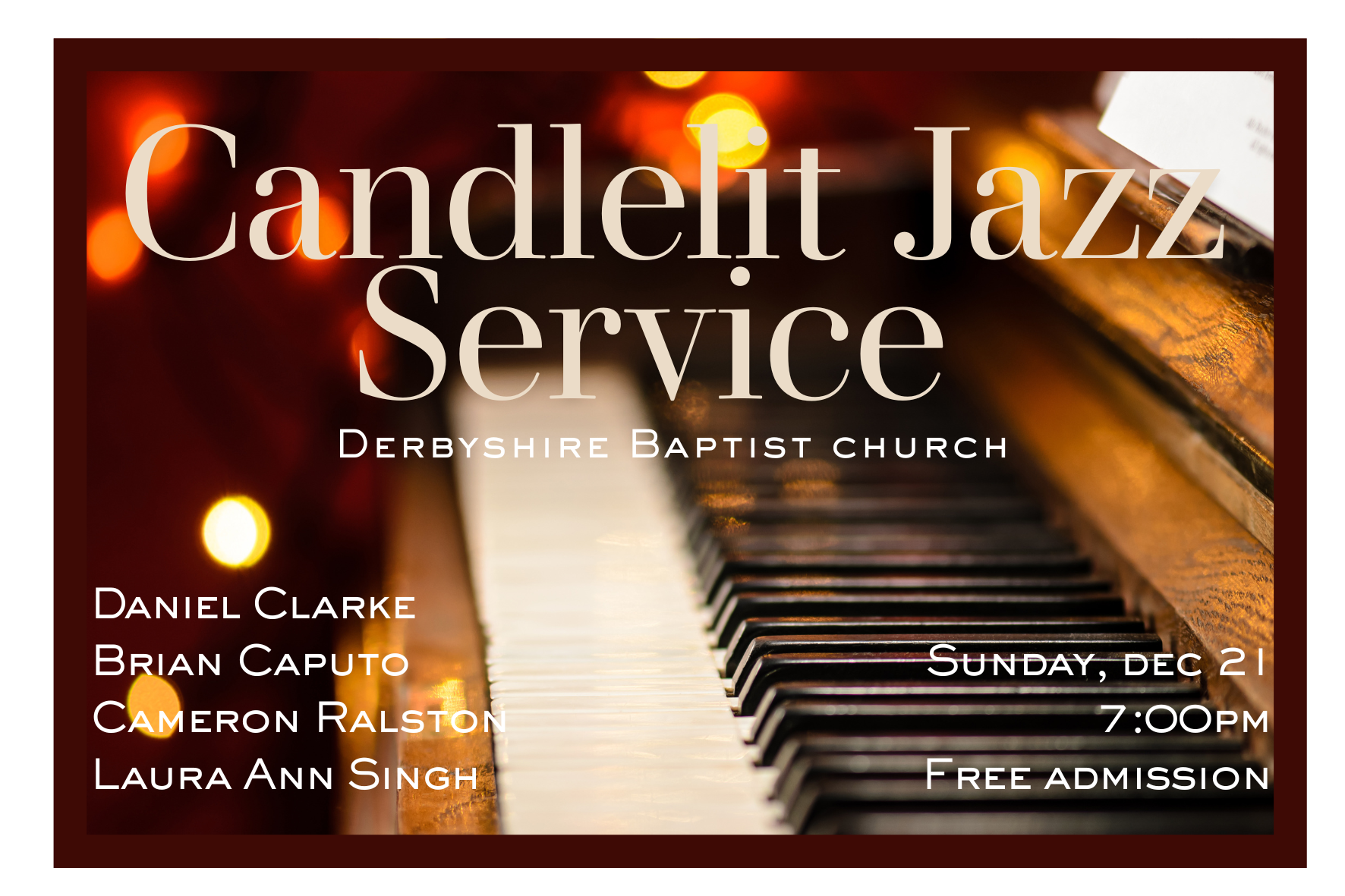 Derbyshire Jazz Christmas with the Daniel Clarke Quartet