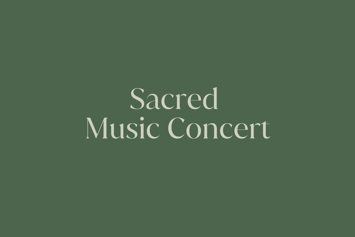 Lenten Sacred Music Concert