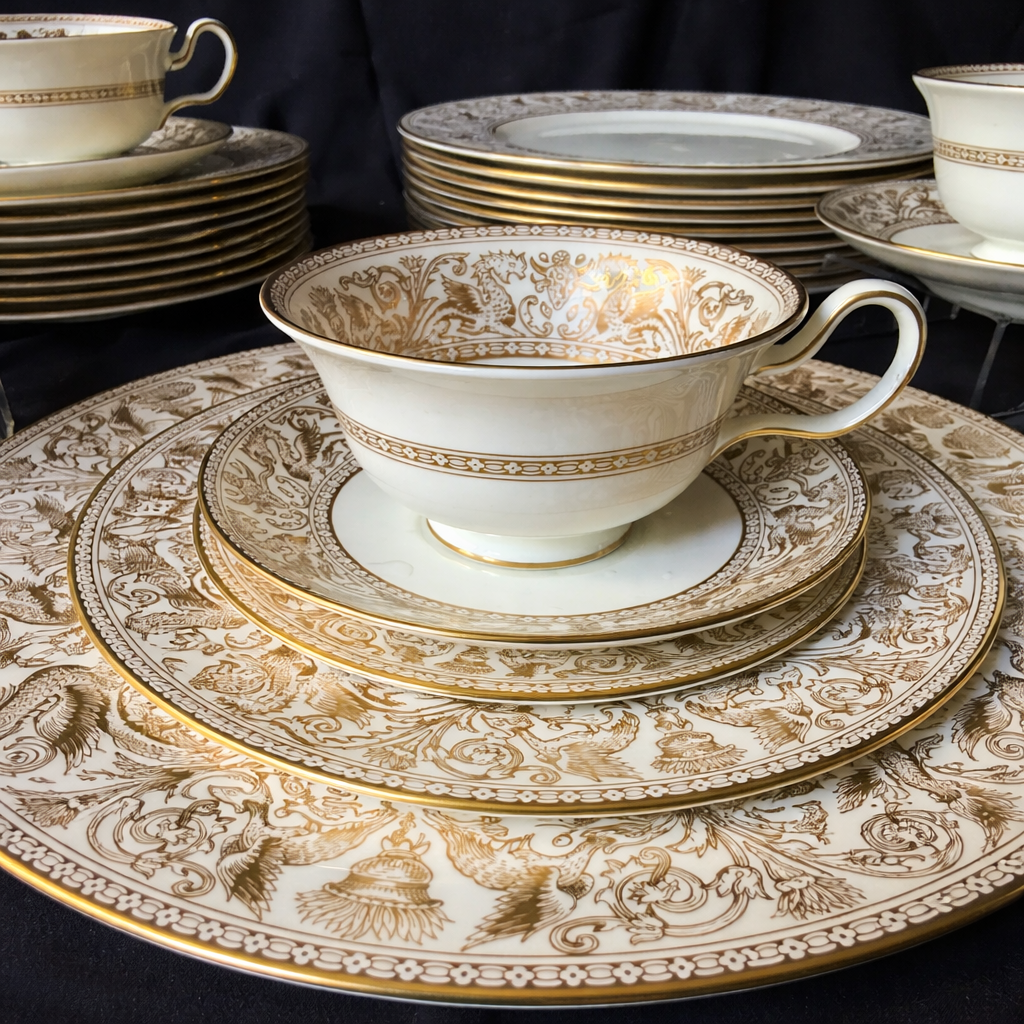 Elegant Wedgwood Florentine Gold tableware.png