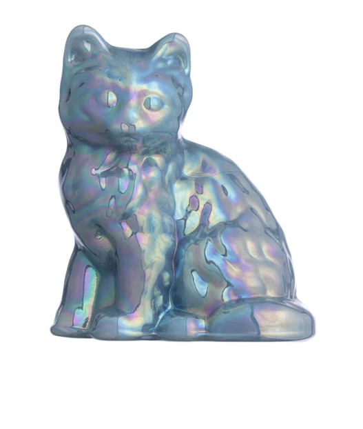 Mosser Glass Georgia Blue Carnival Kitty