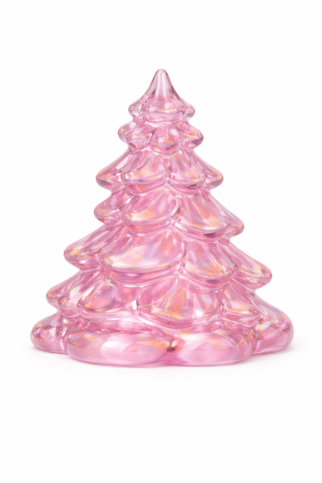 Iridescent pink glass Christmas tree.png