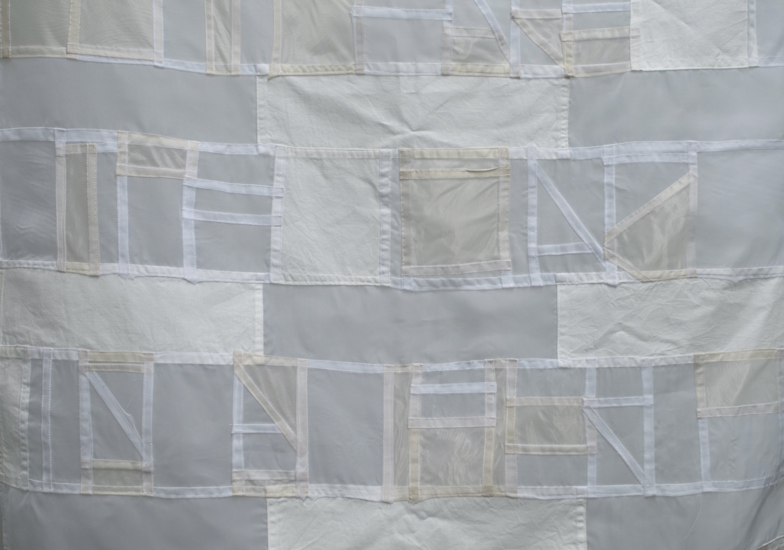 The Hare Is a Perfect Hare, The Oak Is a Perfect Oak, 2024
text, bojagi-sewn organza and cotton