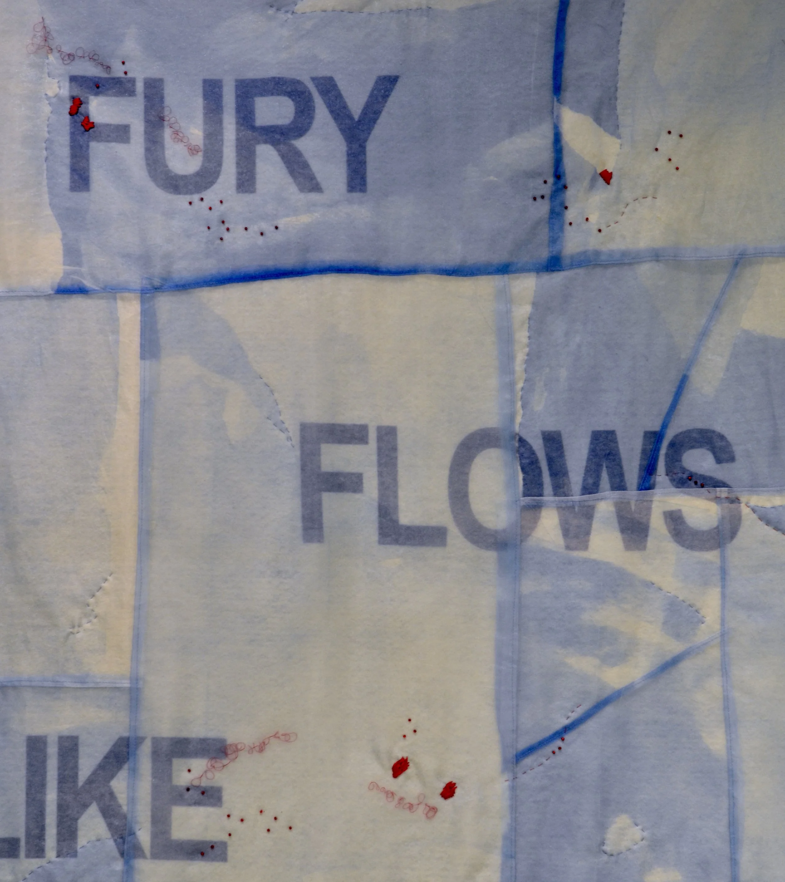 I Build a Raft, 2025
hand-dyed organza, batting, thread, glass beads