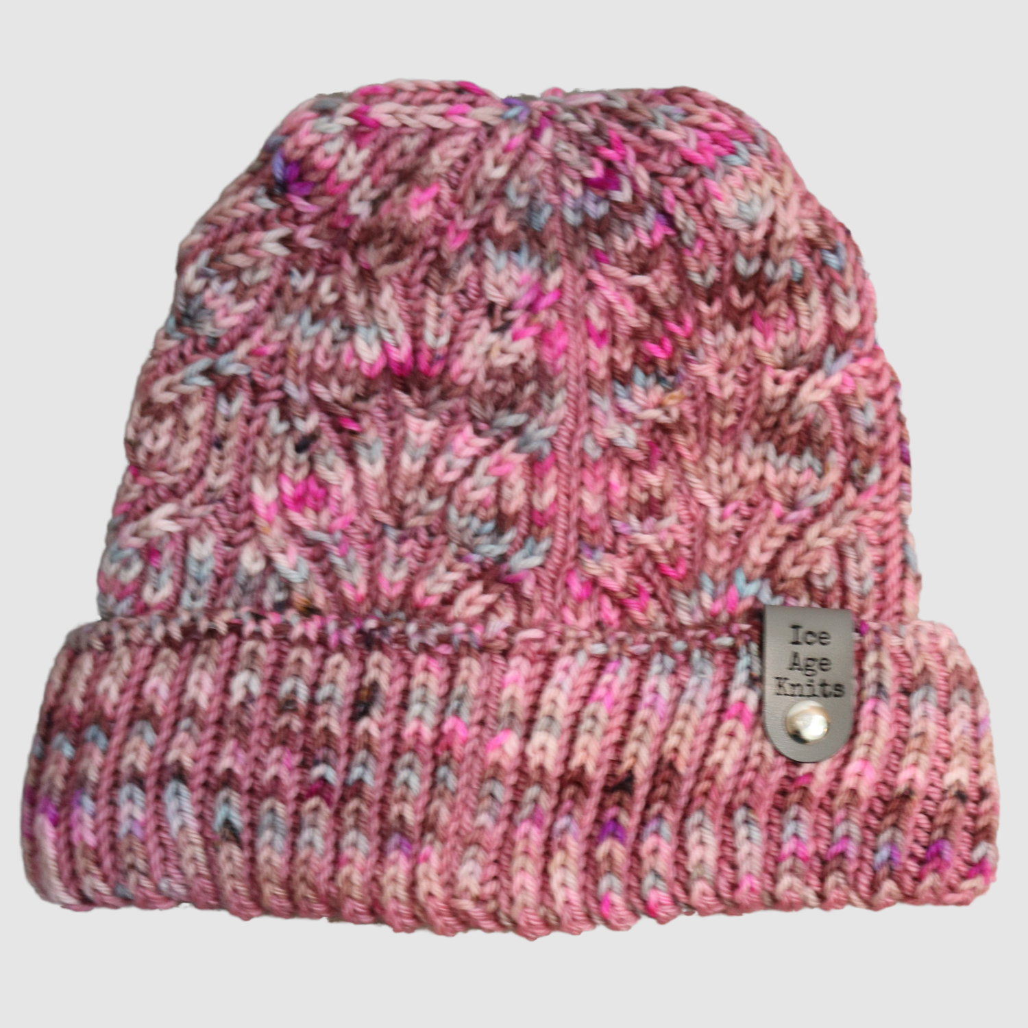 ISOGucci Soft Pink Knit Hat Pink Brioche Hat — Ice Age Knits main image 3
