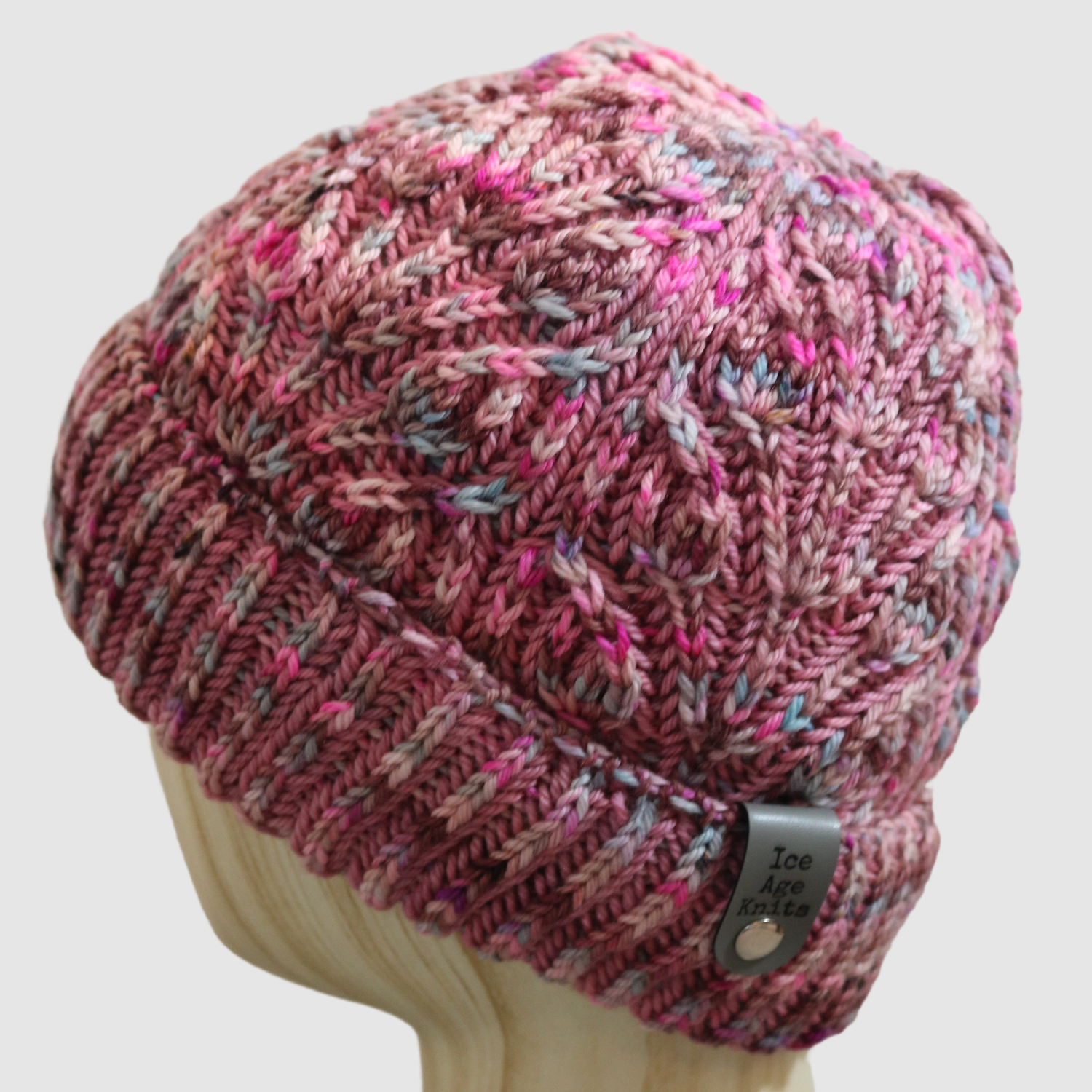Pink Brioche Hat — Ice Age Knits