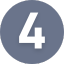 Gray circular icon with the number 4 in the center