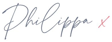 "Philippa" signature with a red "x."