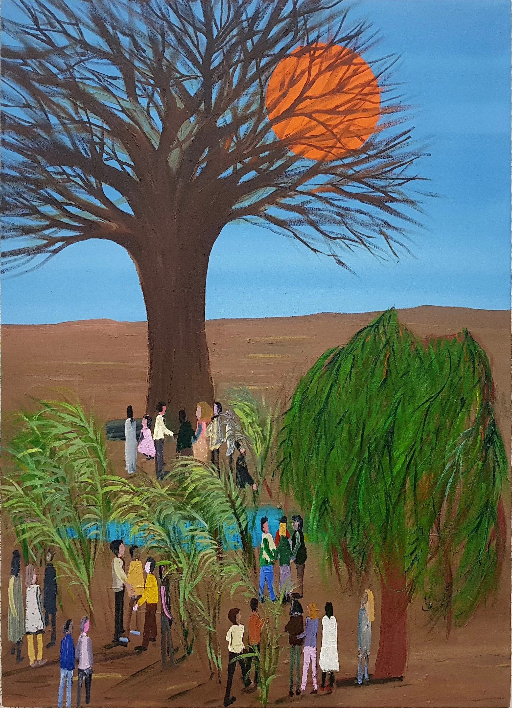 metting in progress 2021 oil on canvas  118x85cm .jpg