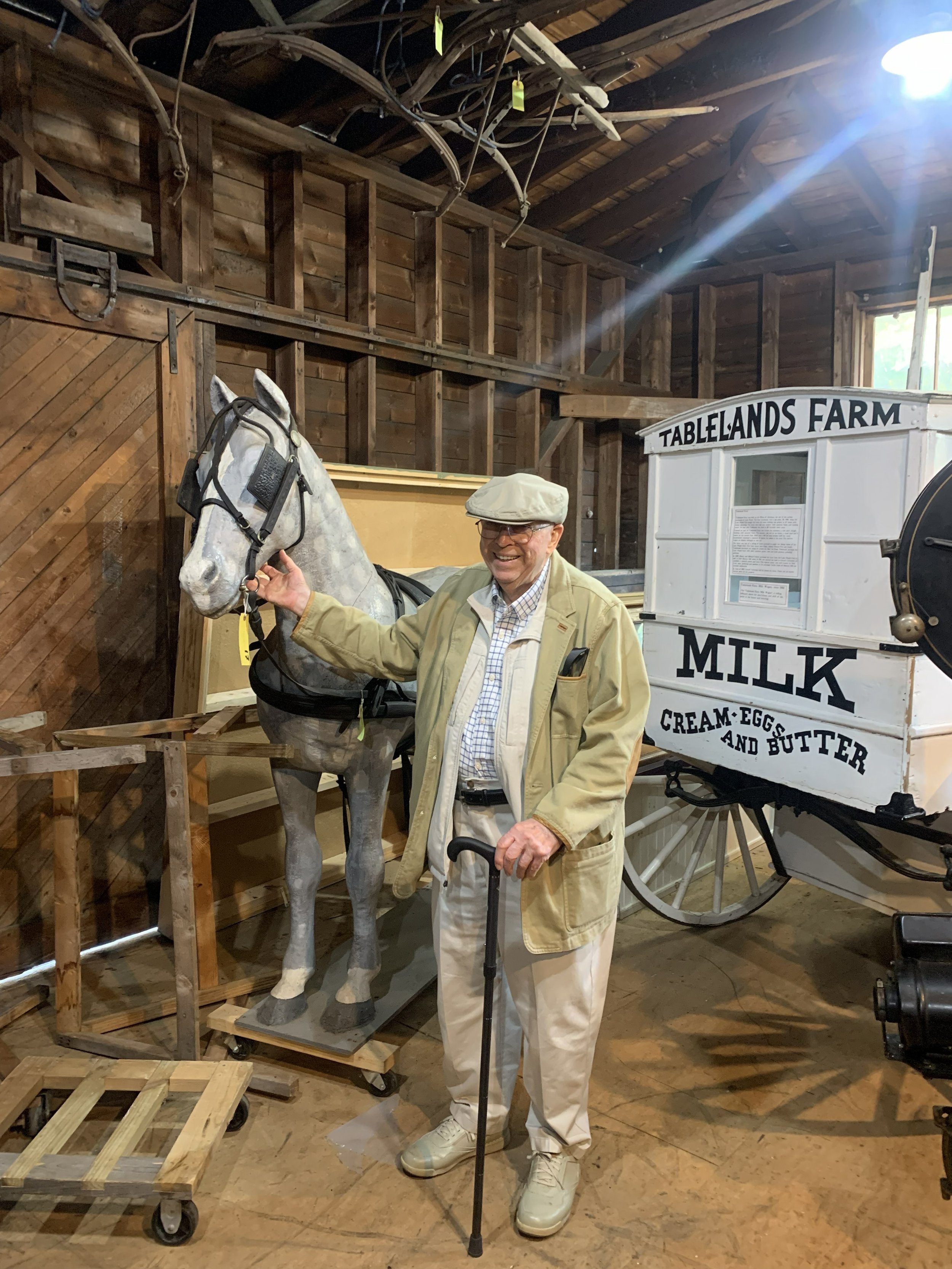John Leekley with Tablelands Milk Wagon.jpg
