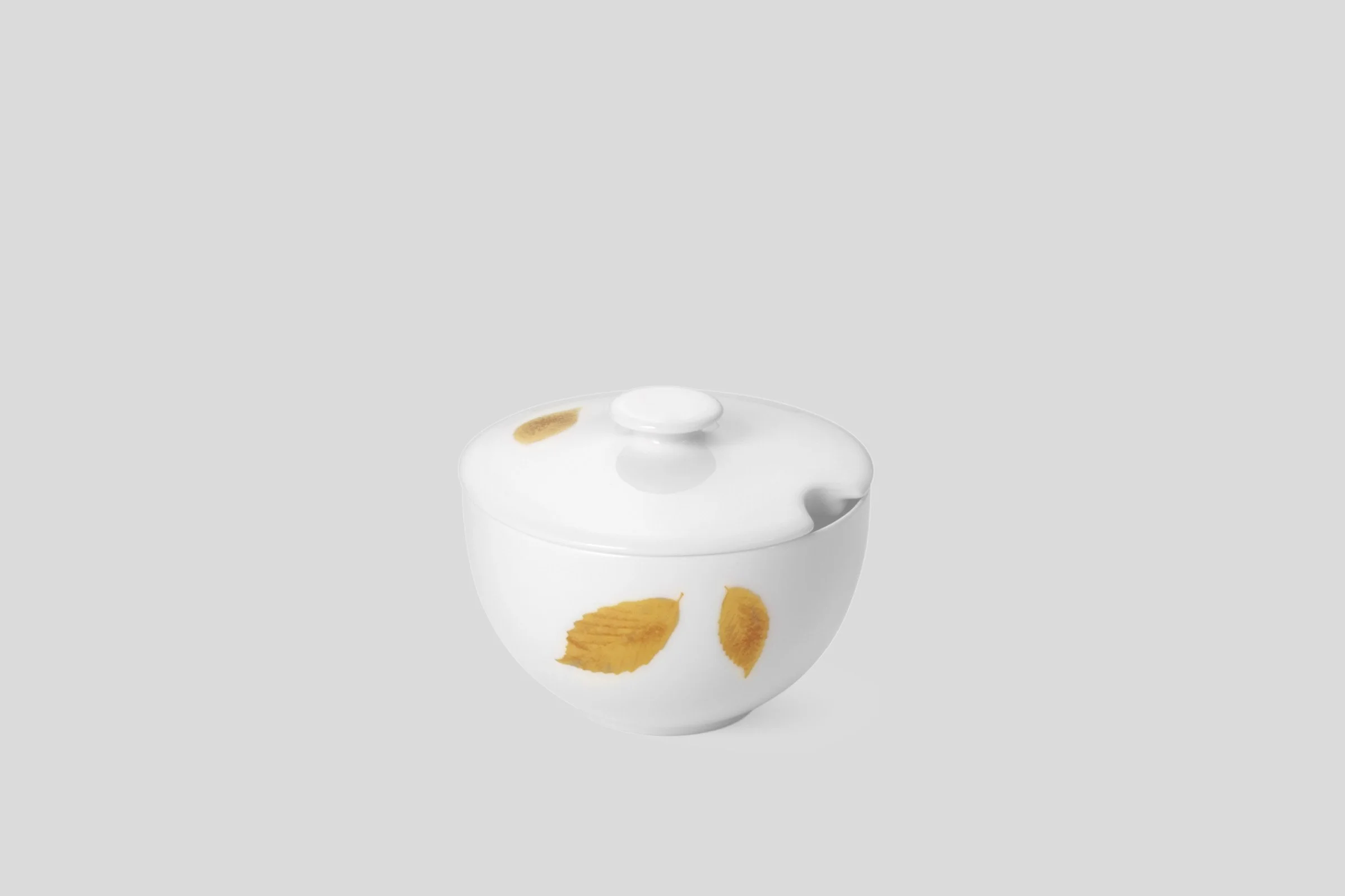 Gold Leaf Sugar Bowl