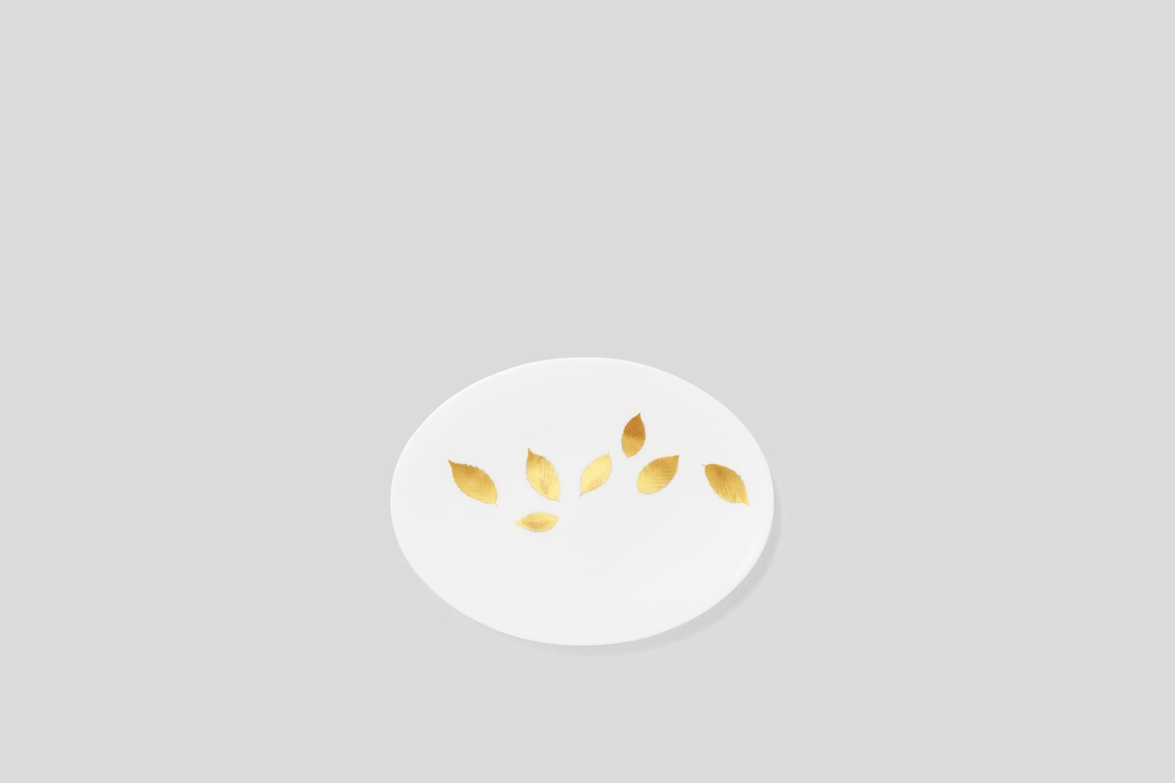 Gold Leaf Oval Plates