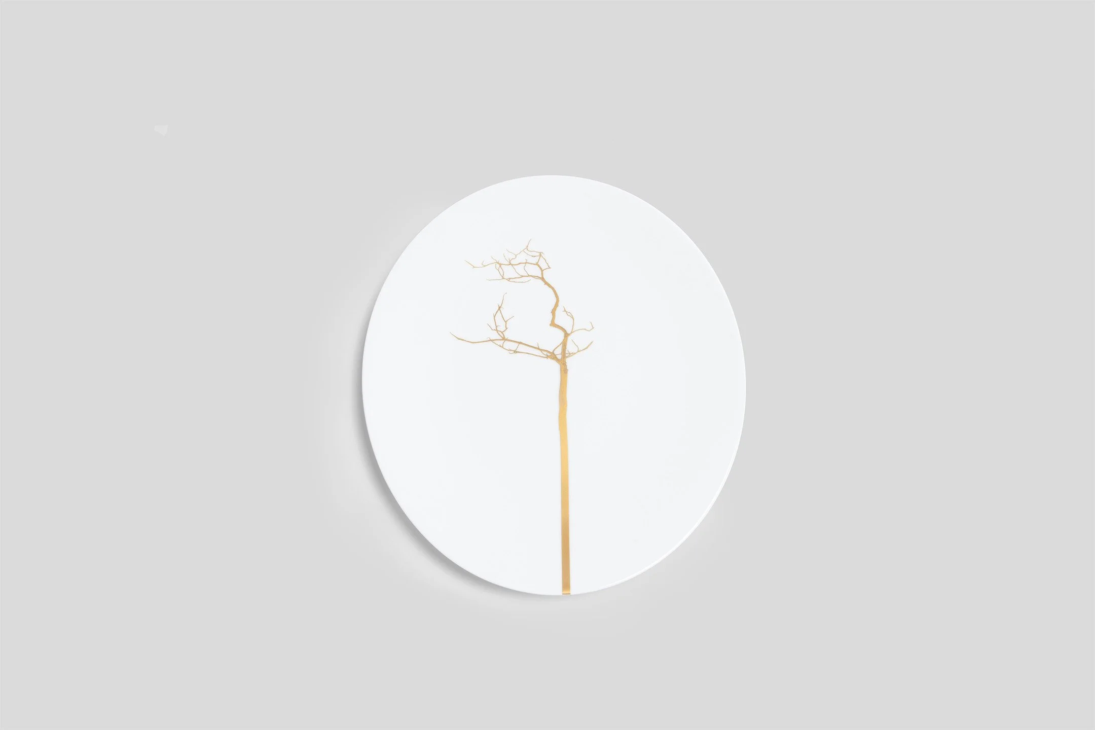 Golden Forest Oval Plate