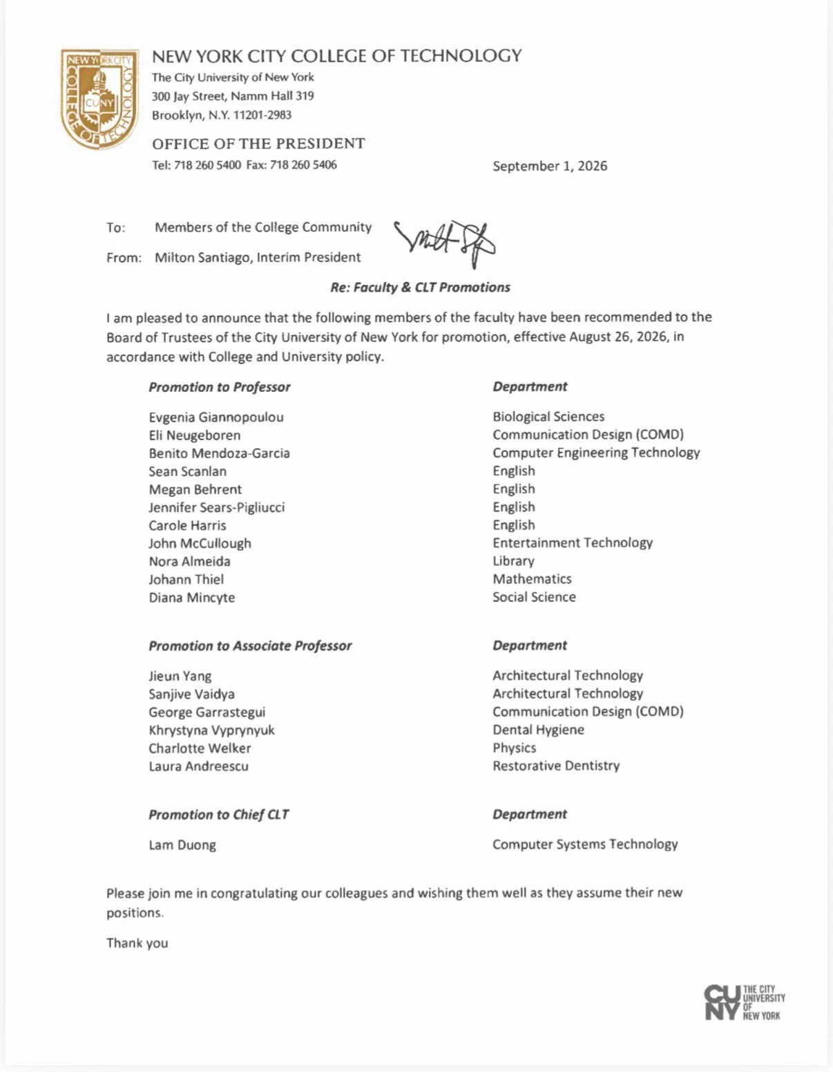 Got some big news today that I&rsquo;ve been waiting on for weeks, months, and years depending on how you look at it. Officially promoted to Full Professor at @comd_citytech - 16 years teaching, 15-month promotion process, and I got it! Proud of myse