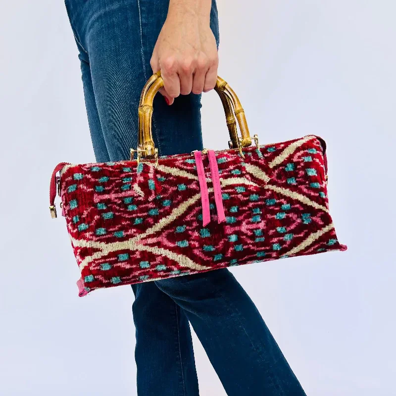 Red and Pink Patterned Goldie Bag