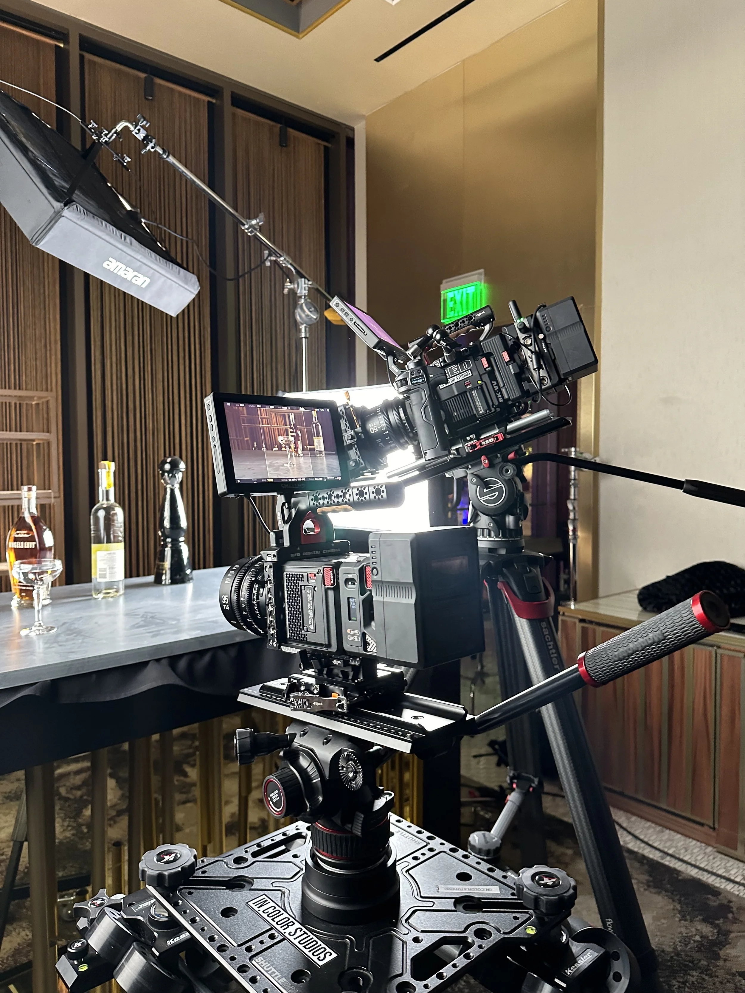Commercial Video Production Las Vegas equipment rental lighting and camera behind the scenes 