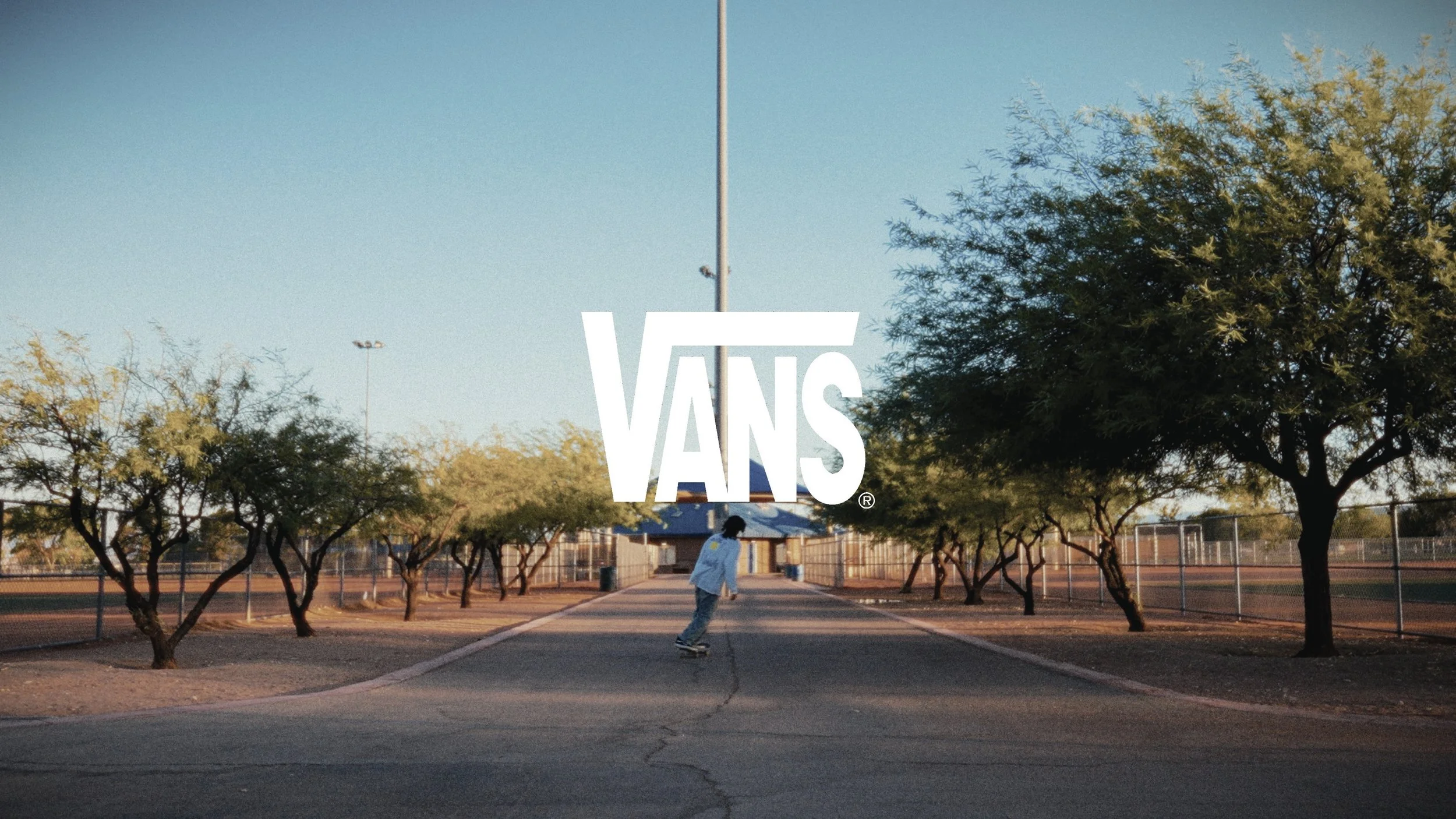 Person skateboarding wearing Vans shoes in Las Vegas commercial video production