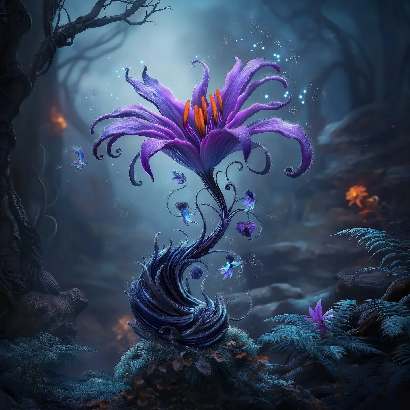 Every day, Astari wanders, gathering flowers that hold silver stardust from the magic comet that passed over the VelvetEmerald Forest so many years ago. In winter, she searches for rare frostkissed blooms, their glowing petals humming with a unique, 