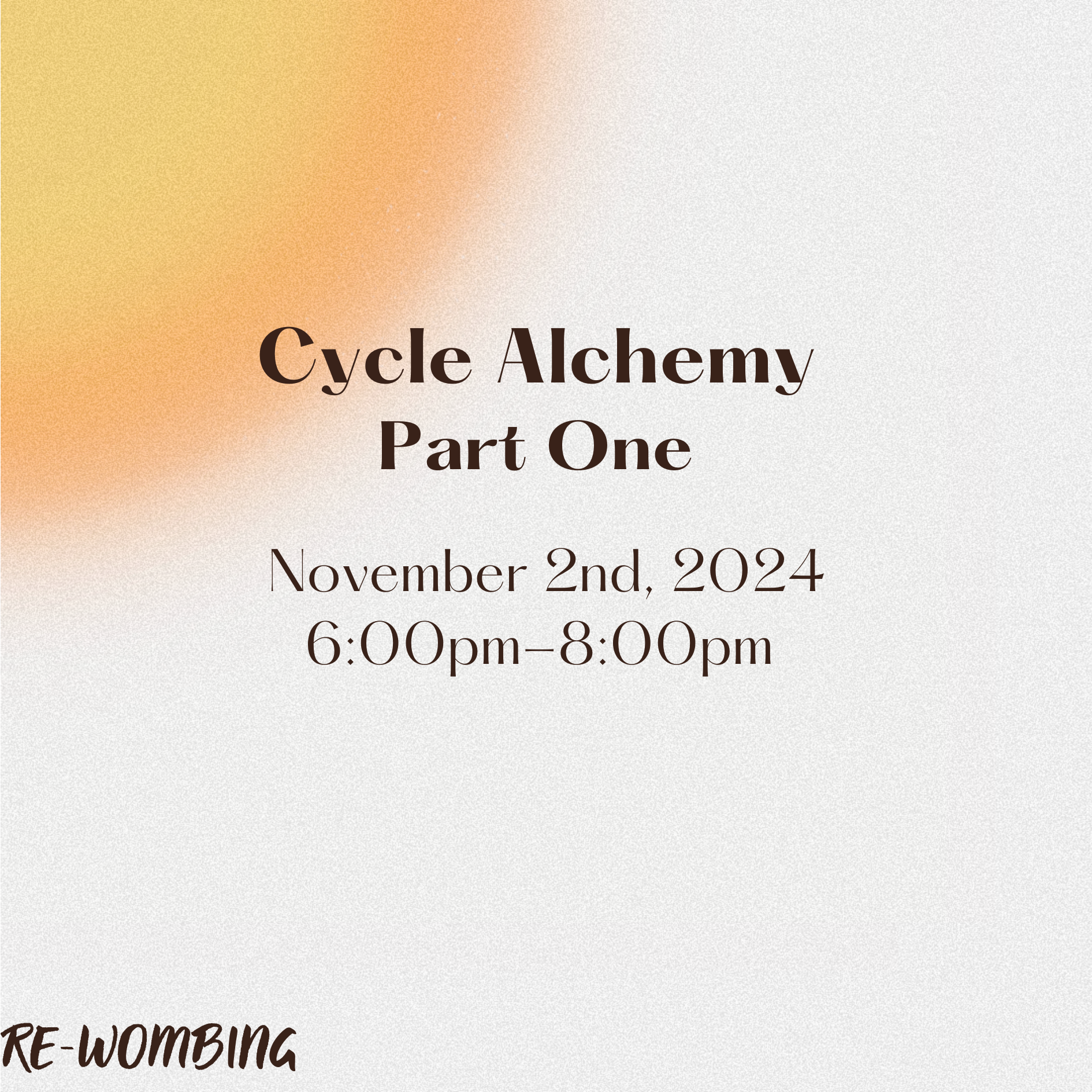 Cycle Alchemy ( Part One)