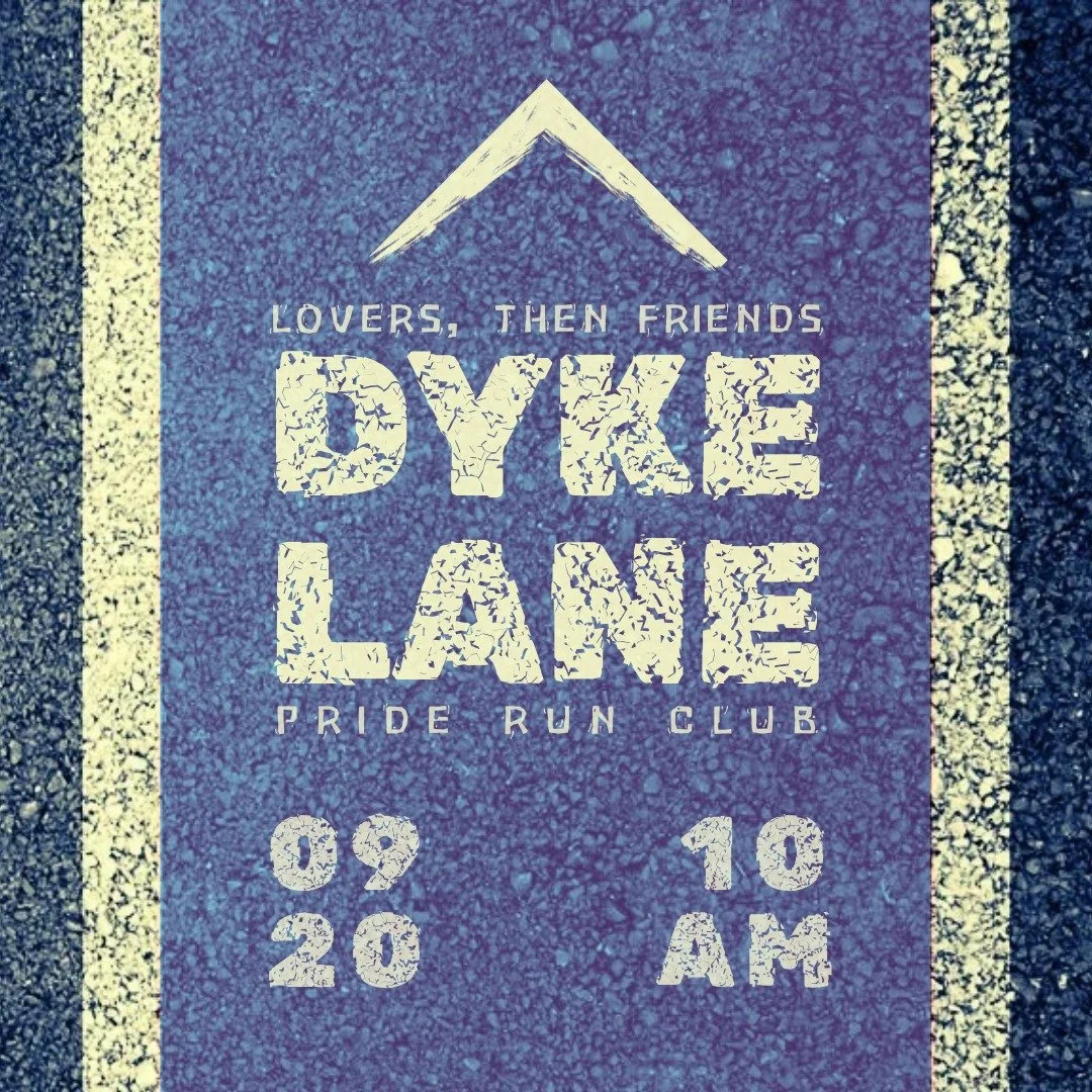The event flyer shows a yellow bike lane framing the event infomation in the same color.