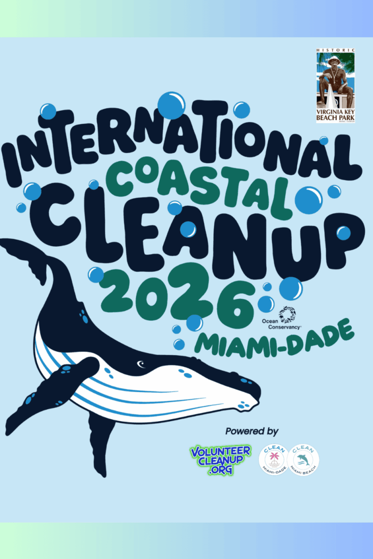 Event flyer depicts the event name surrounded by bubbles. Beneath the title is an illustration of a Humpback Whale, and in the top and bottom right corners are the logos of the event organizers and sponsors.