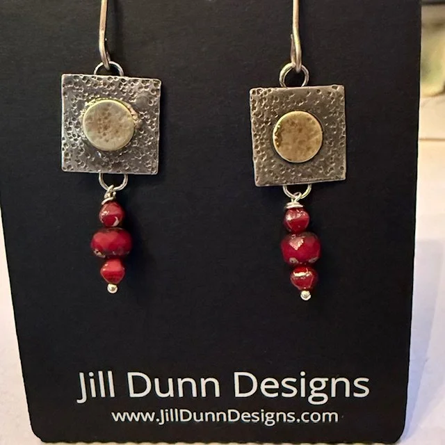 Silver and Brass Earrings