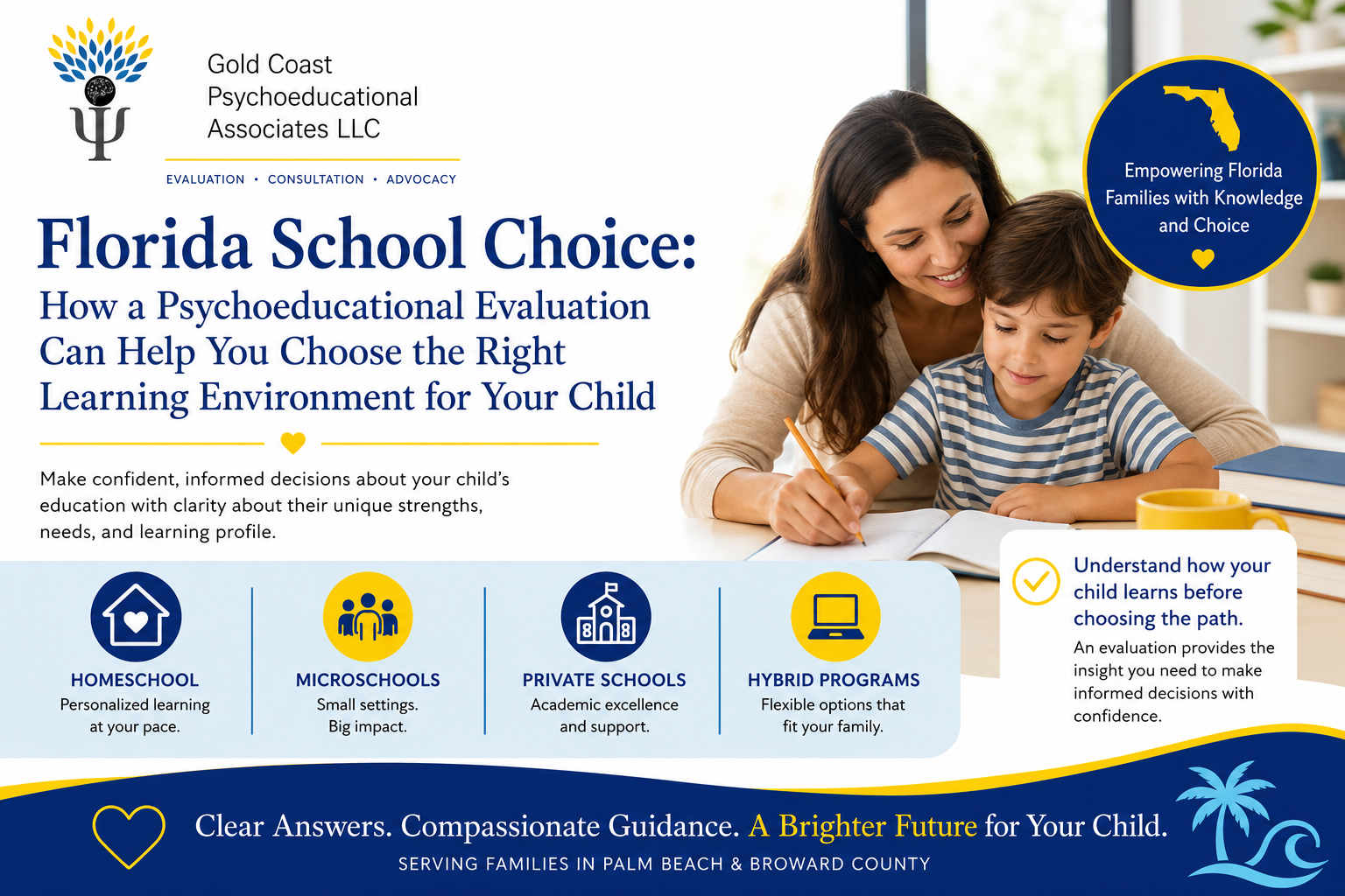 Florida School Choice: How a Psychoeducational Evaluation Can Help You Choose the Right Learning Environment for Your Child